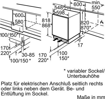 SIEMENS Einbaukühlschrank iQ500 KU15LAFF0, 82 cm hoch, 59,8 cm breit