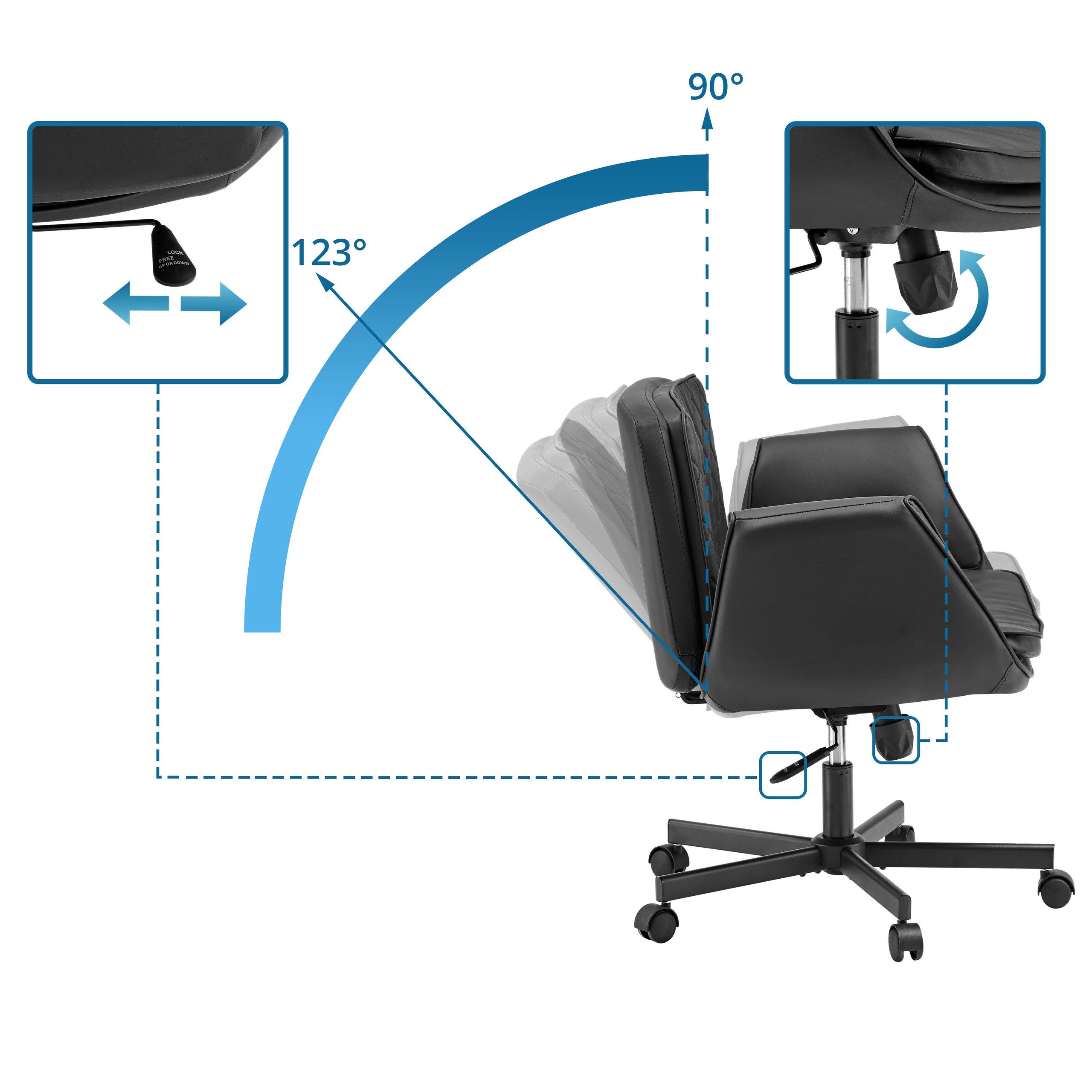 hjh LIVING Drehstuhl Home Office Bürostuhl Criss-Cross 10 Kunstleder (1 St), Schreibtischsessel, Drehbarer Schreibtischstuhl