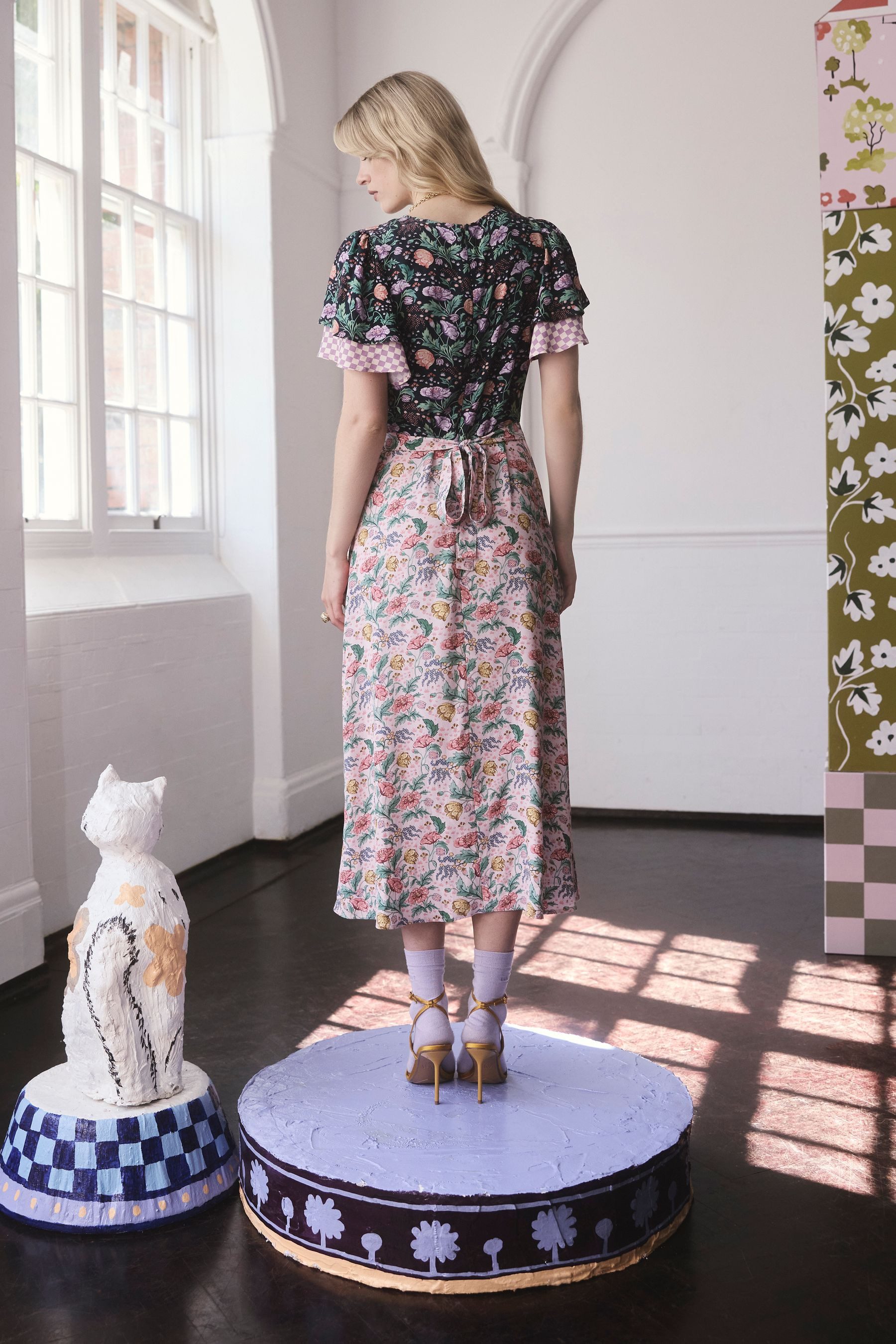Cath Kidston Blusenkleid Cath Kidston Teekleid aus Viskose (1-tlg)