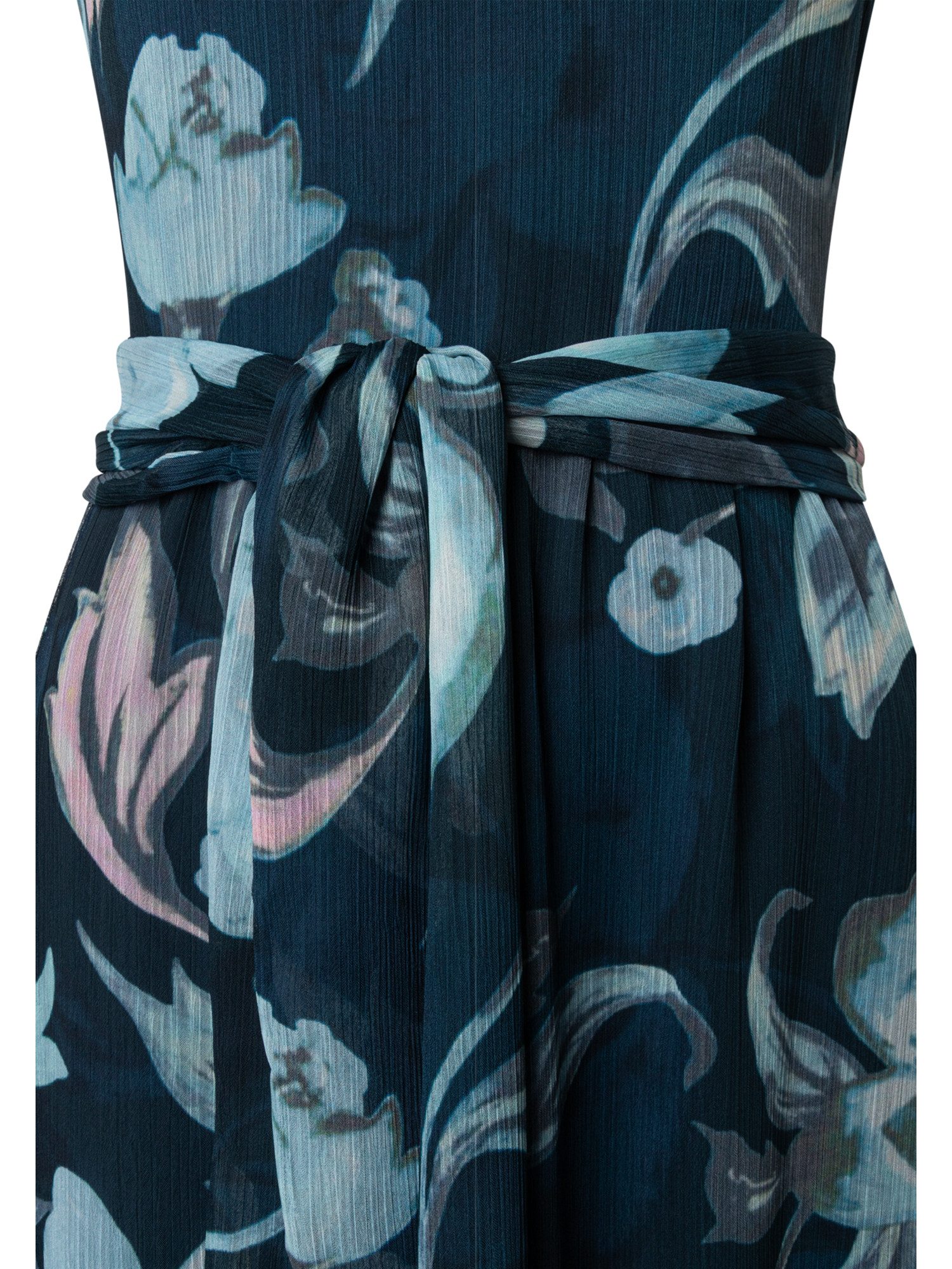 MORE&MORE Blusenkleid feminines, fließendes Maxikleid, Flowers