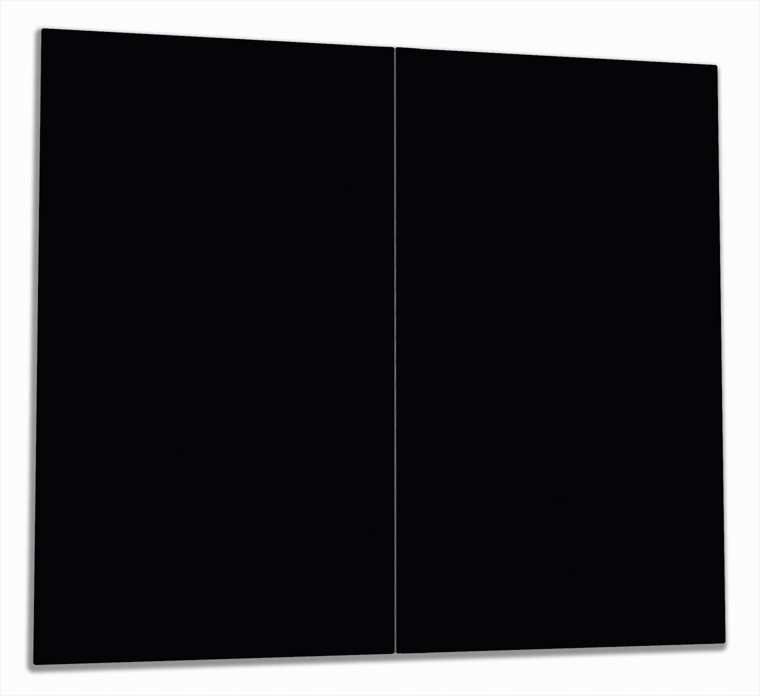 Wallario Herd-Abdeckplatte Schwarz, ESG-Sicherheitsglas, (Glasplatte, 2 tlg., inkl. 5mm Noppen), verschiedene Größen