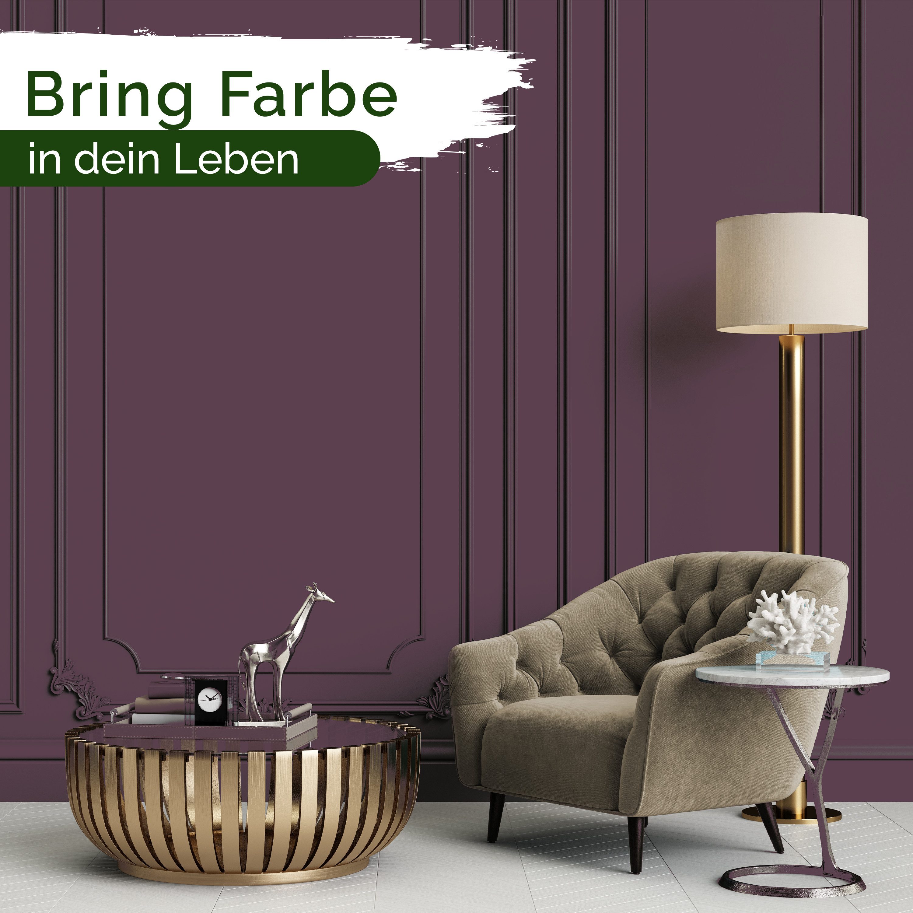 Veluxis Wandfarbe Veluxis® Wandfarbe Universal, Deckkraft-Klasse 1, Streifenfrei, tropfarm & VOC-frei