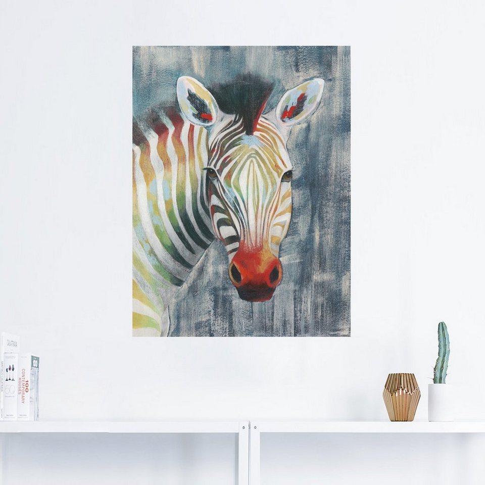 Artland Wandbild Prisma Zebra I, Wildtiere (1 St), als Alubild, Leinwandbild,  Wandaufkleber oder Poster in versch. Größen