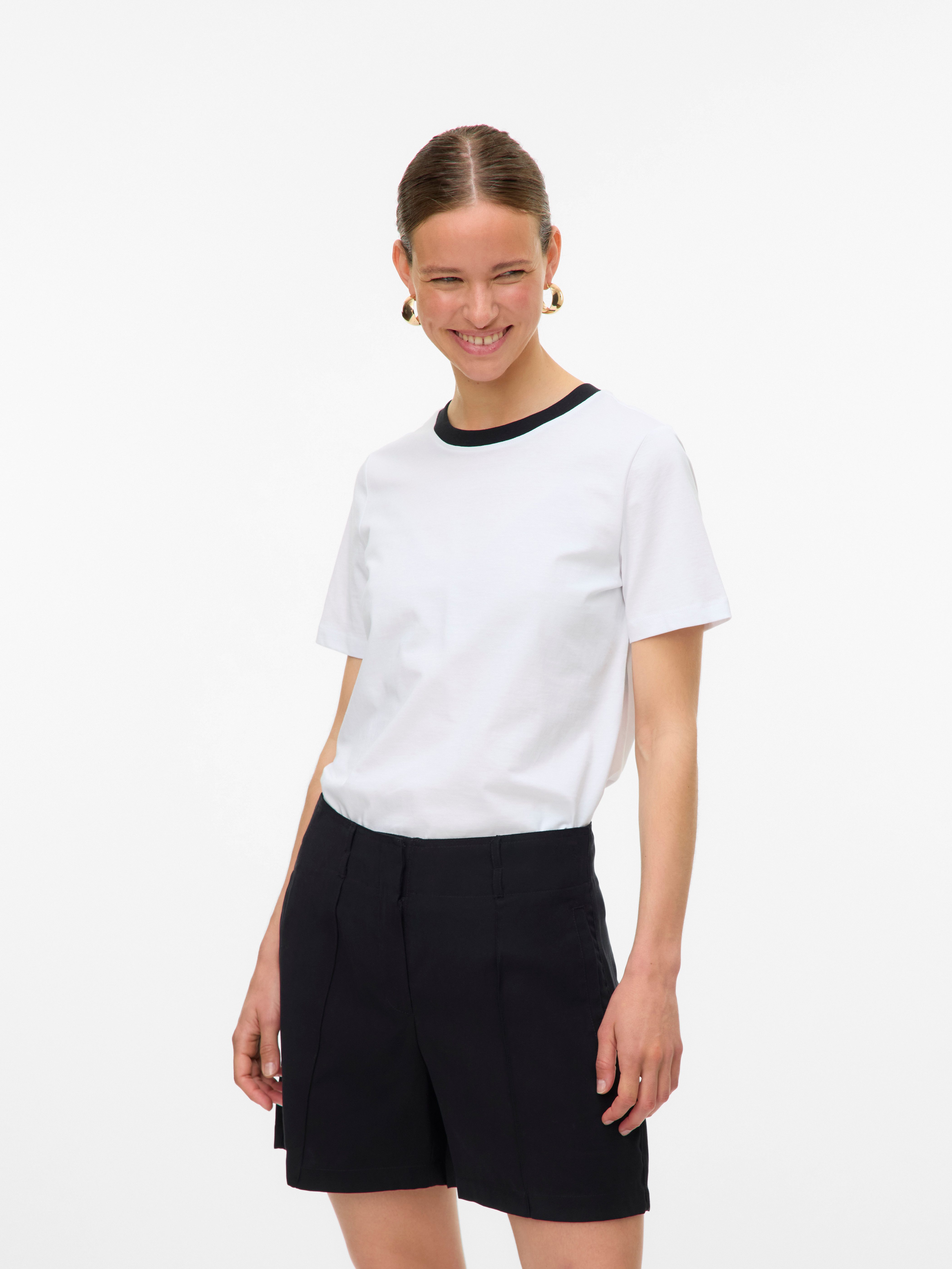 Vero Moda Kurzarmshirt VMPAULINA SS T-SHIRT GA JRS NOOS Baumwolle, regular günstig online kaufen