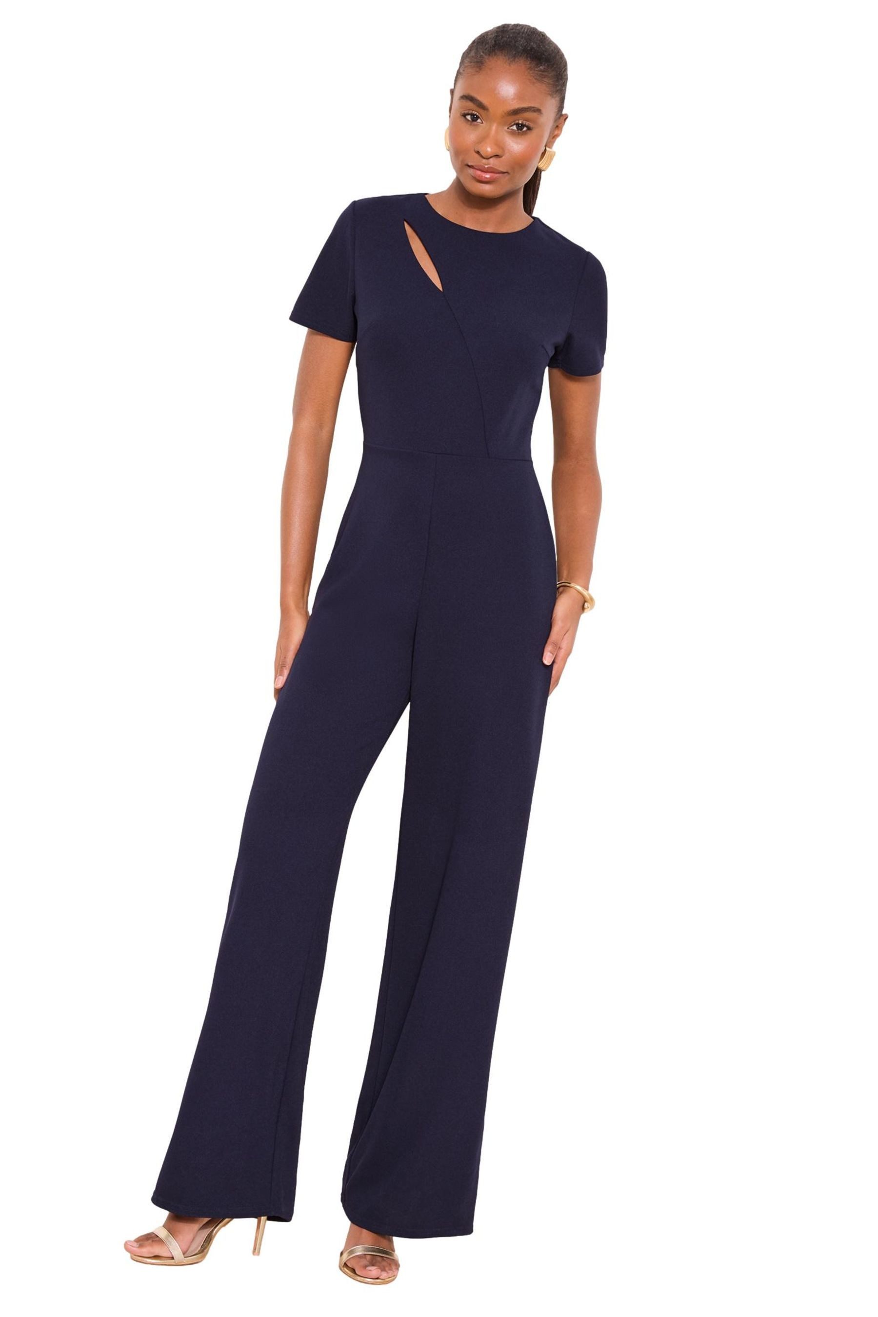 LIPSY Jumpsuit Lipsy Jumpsuit mit kurzen Ärmeln, Kurzgröße (1-tlg)