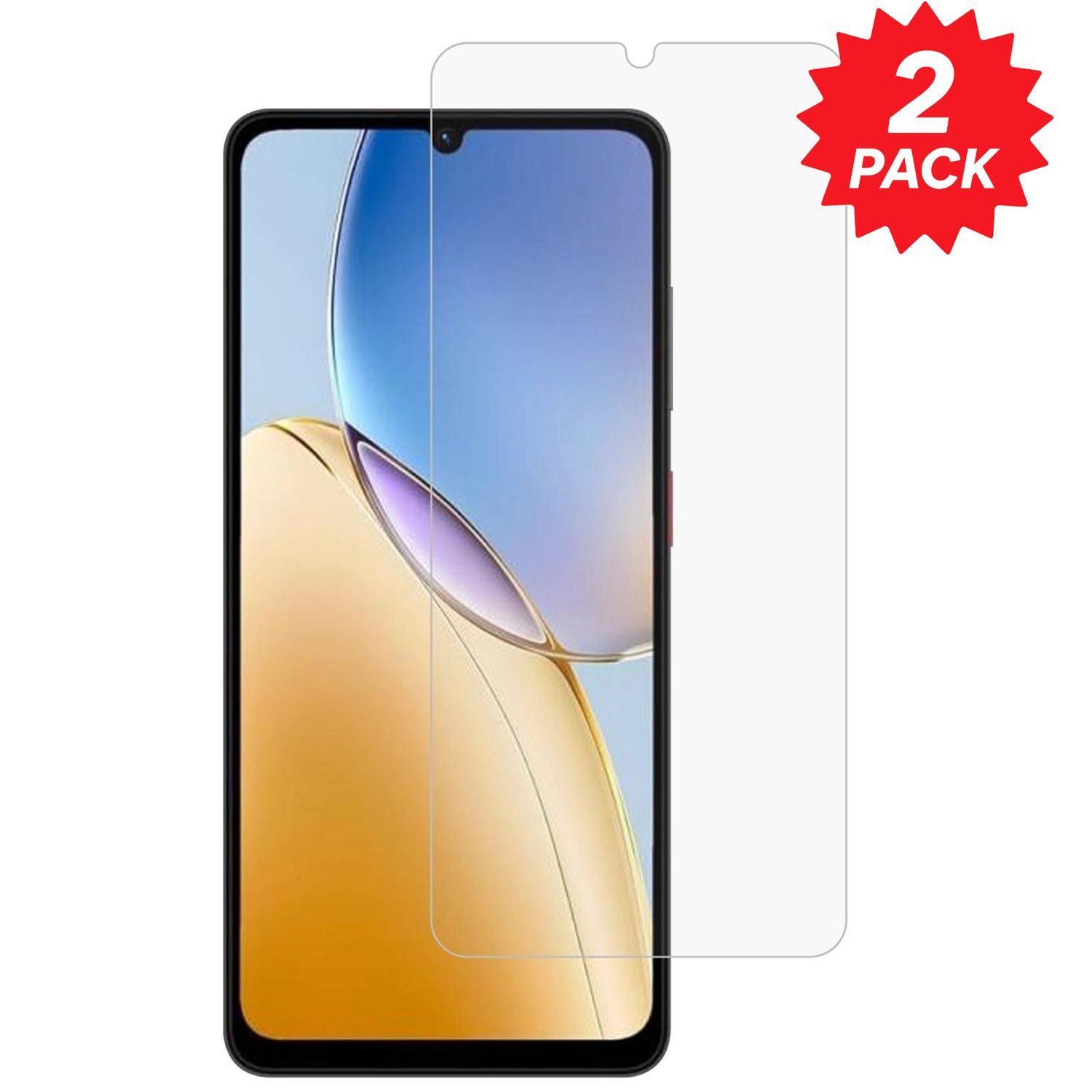 Wigento Handyhülle Für ZTE Blade A56 2x 2.5D 9H Tempered Hart Glas Display Schutz Folie, Spar Set 0,26mm 9H 2.5D Hart Glas Folie, hoher Schutz