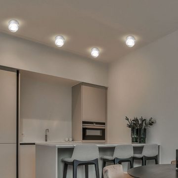 etc-shop LED Einbaustrahler, LED-Leuchtmittel fest verbaut, Warmweiß, 4er Set LED Decken Lampen Wohn Ess Zimmer Beleuchtung Spot