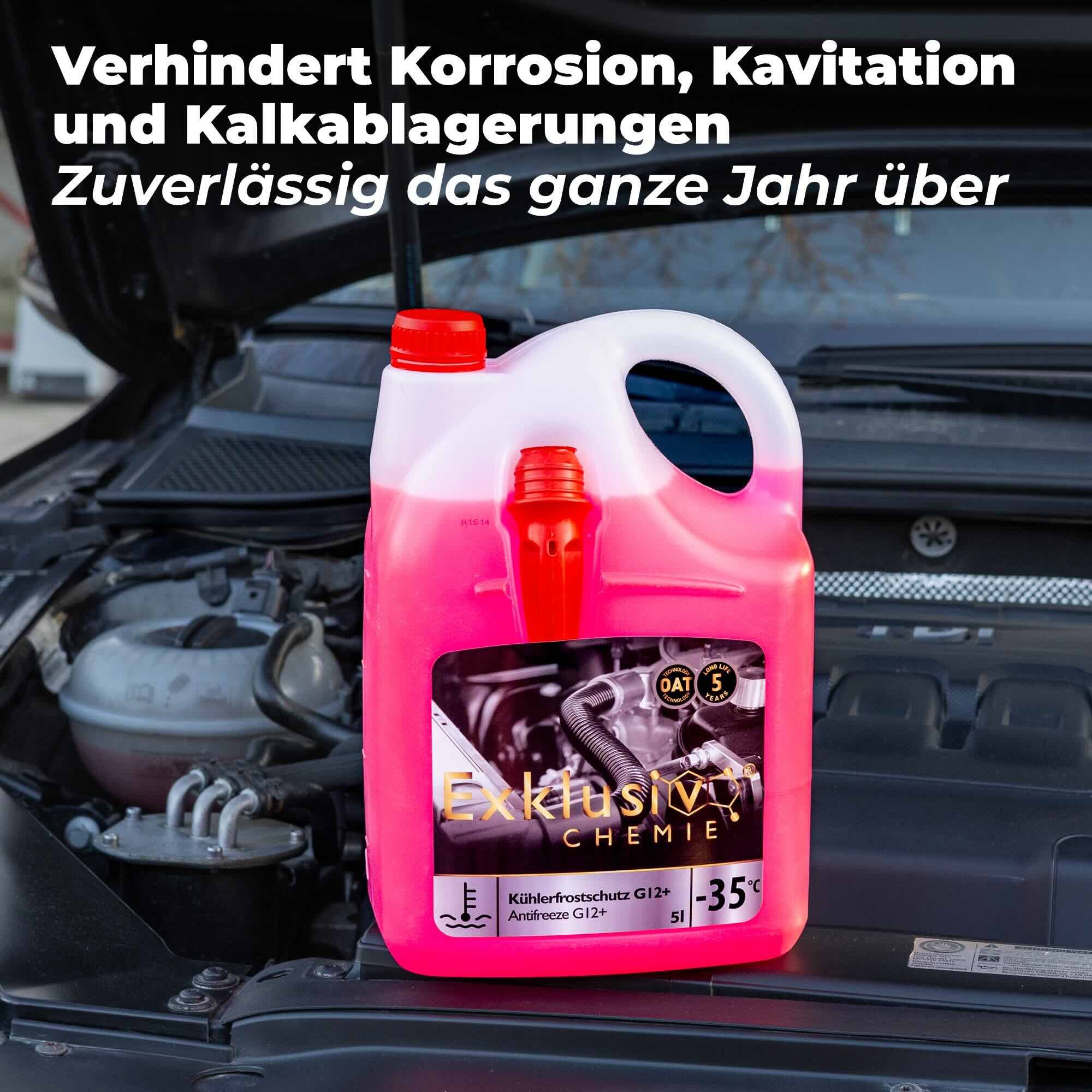 Exklusiv Chemie GmbH Kühlerfrostschutz G12+ Kühlerfrostschutz, bis -35 °C, 5 l, Gebrauchsfertig – Bild 5 von 5