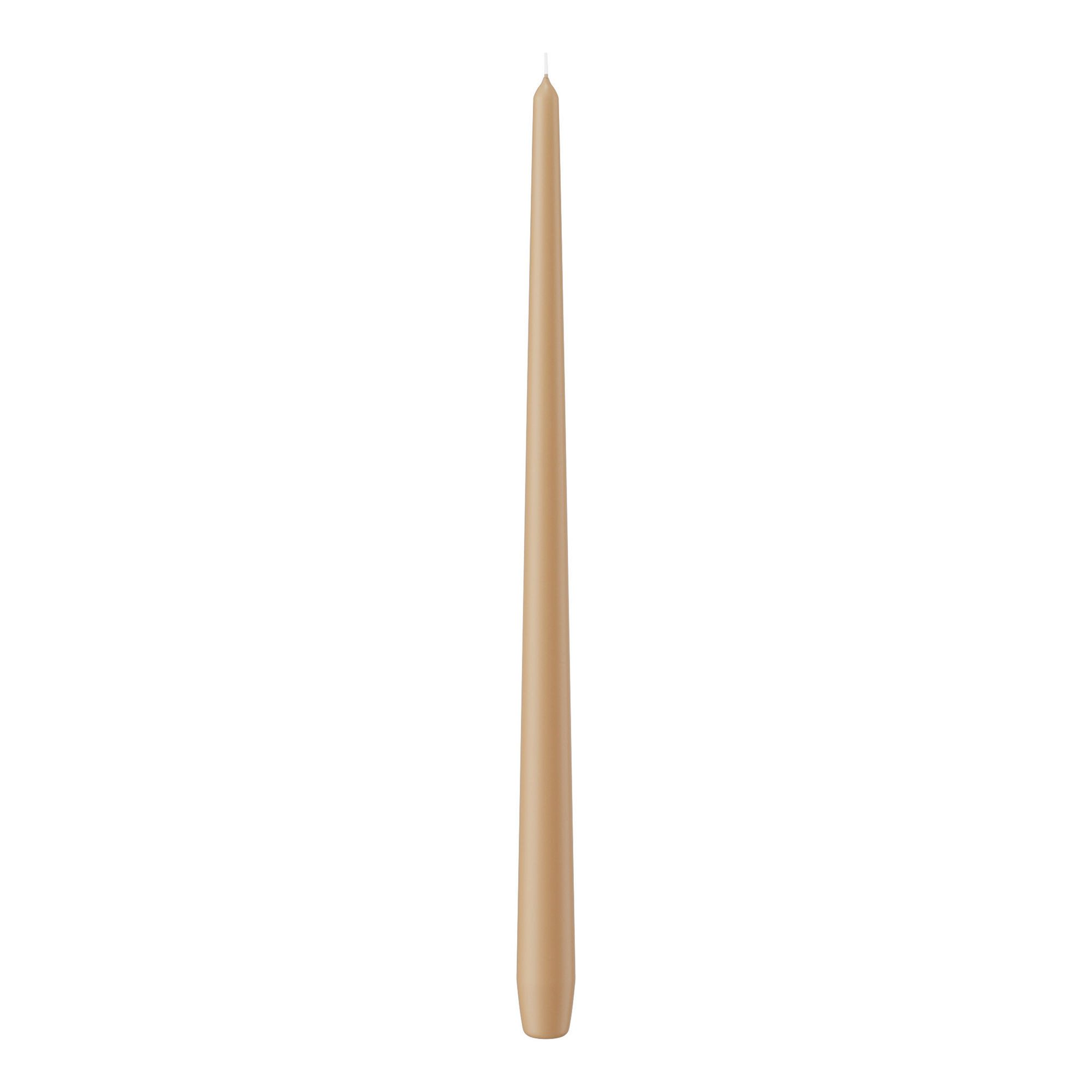 Wiedemann Kerzen Spitzkerze Spitzkerzen durchgefärbt Sand 400 x Ø 25 mm, 6 Stück