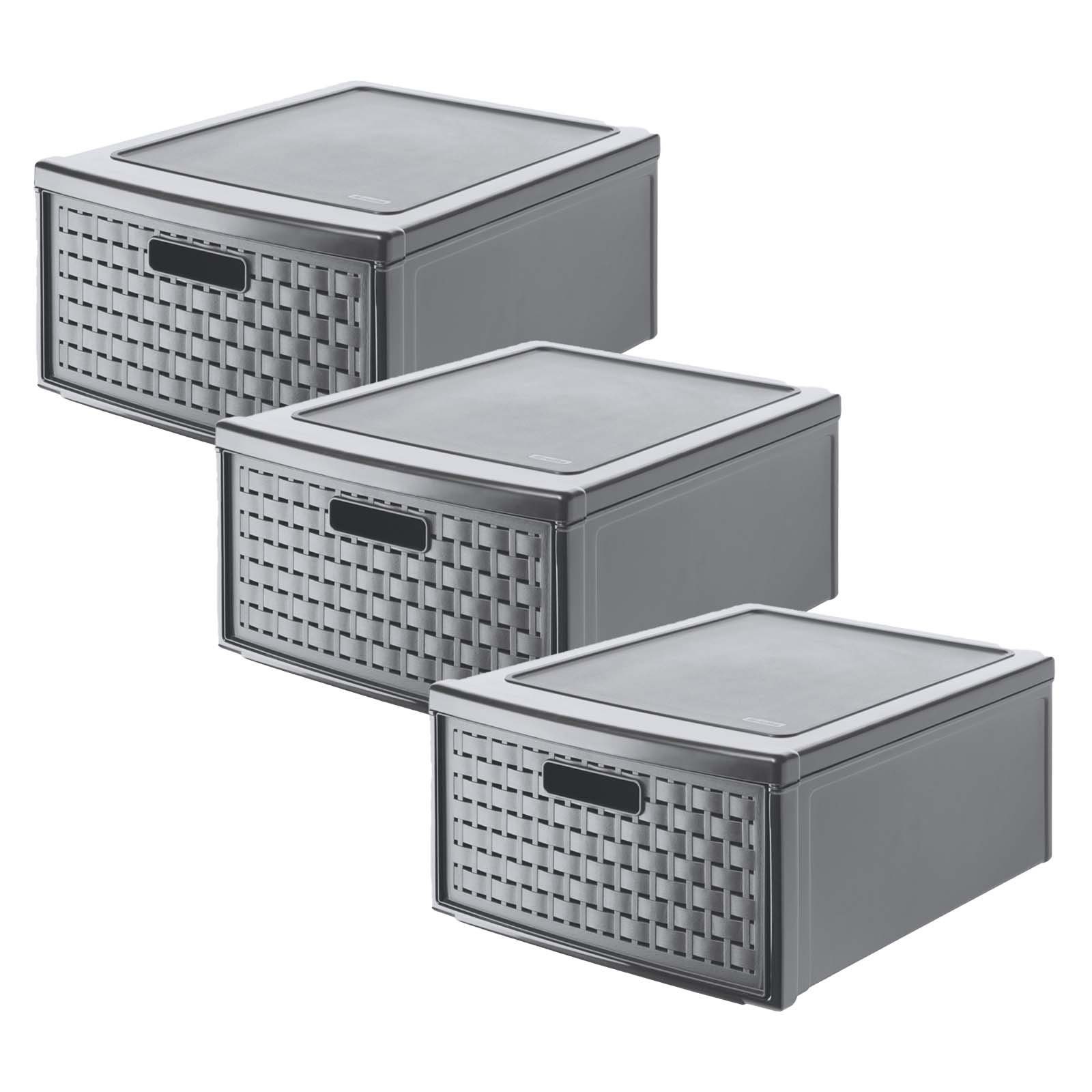 ROTHO Aufbewahrungsbox 3er-Set Schubladenbox COUNTRY 19l günstig online kaufen