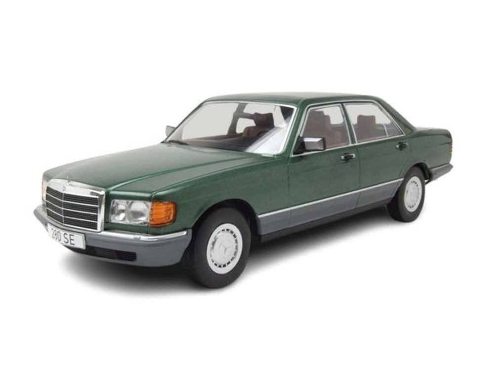 MCG Modellauto Mercedes S-Klasse W126 1979 dunkelgrün metallic, Maßstab 1:18