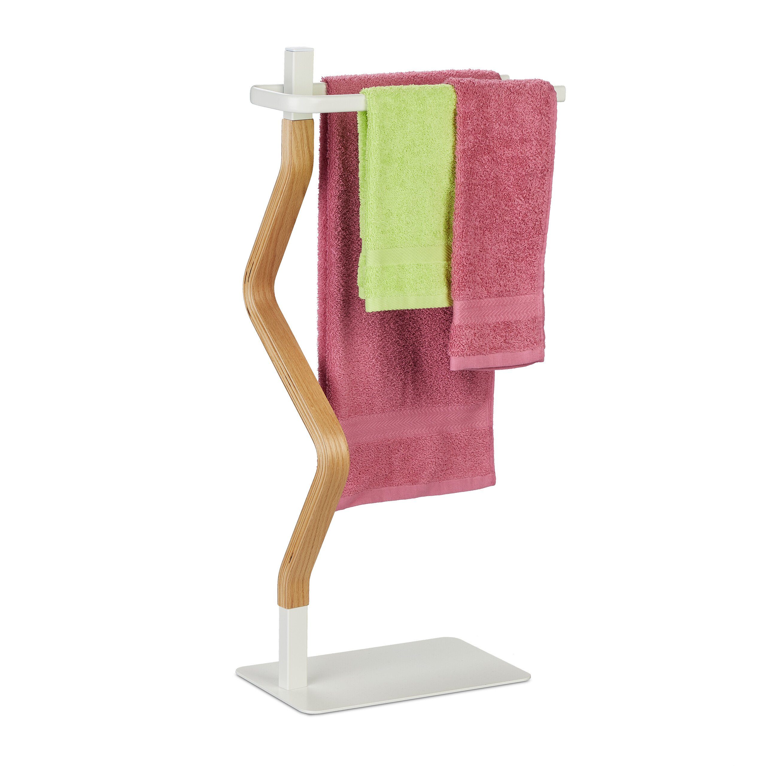 relaxdays Handtuchständer mit 2 Stange günstig online kaufen