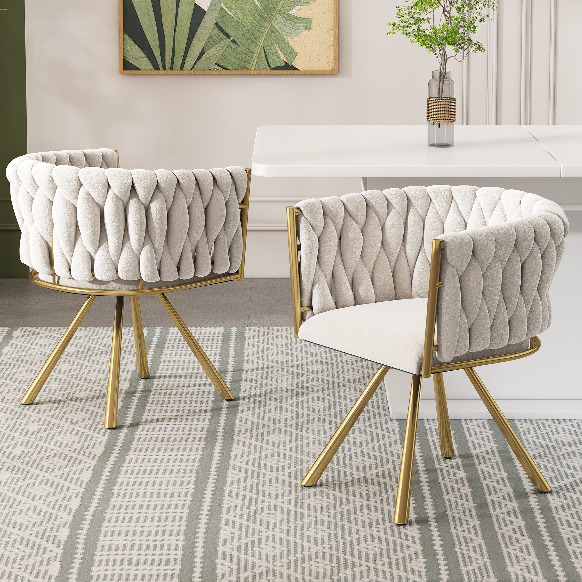 Flieks Esszimmerstuhl (360° drehbar, Set, 2 St), 2er Set Polsterstühle Dreh günstig online kaufen