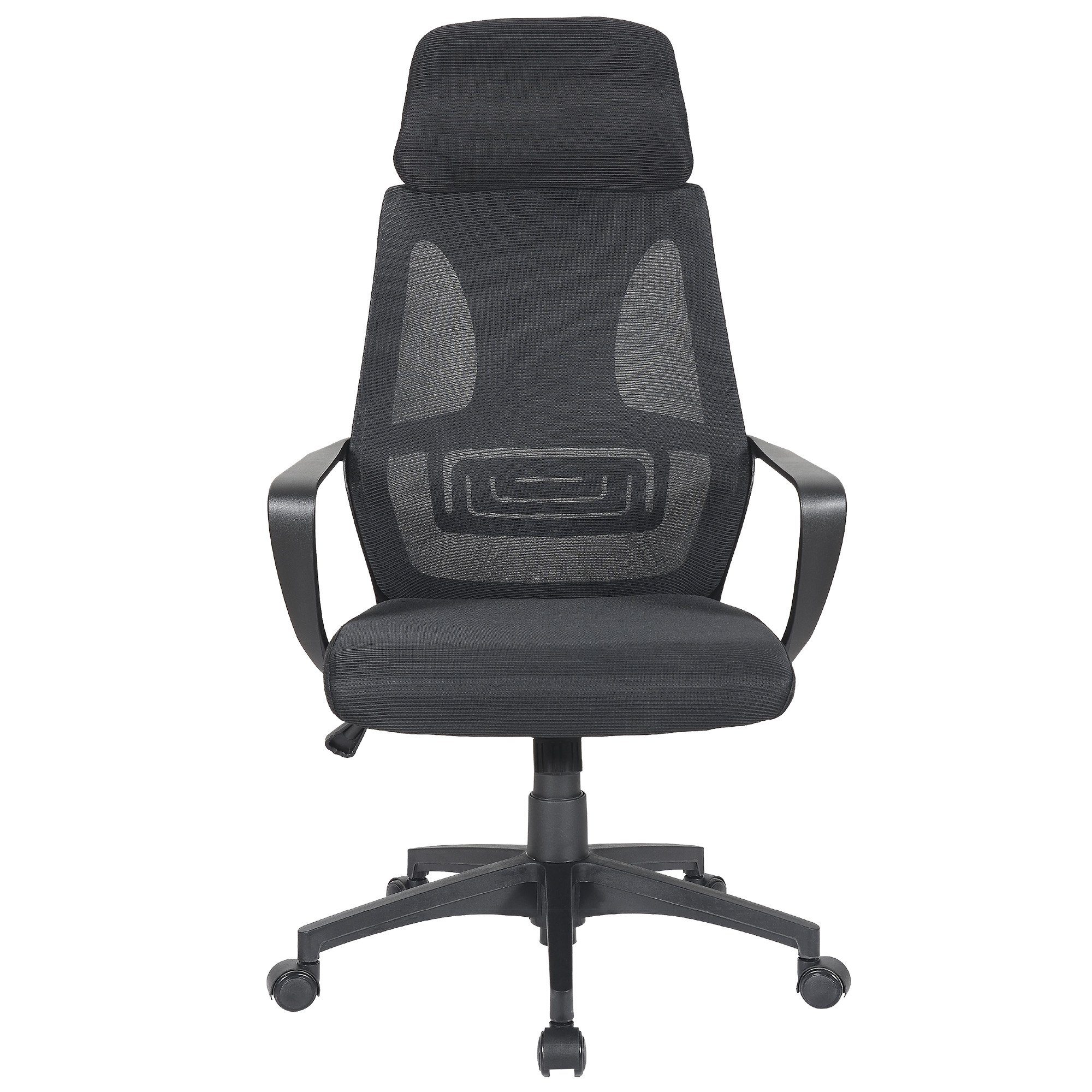 TRISENS Drehstuhl Caspian (1 Stück), Drehstuhl mit Lordosenstütze und atmungsaktiver Netzrückenlehne