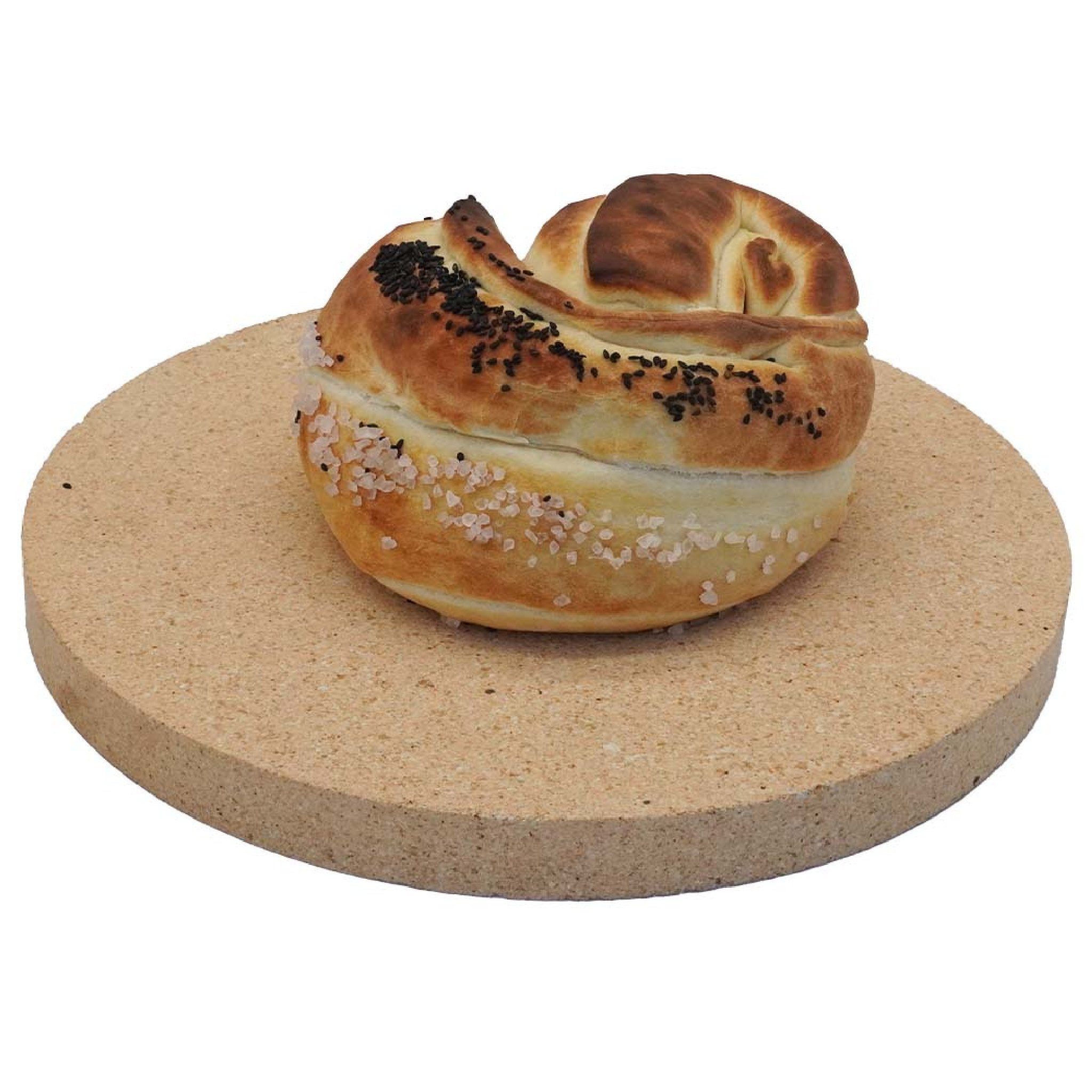 Feuerfest 123 GmbH Backstein Brotbackstein rund Ø 44 x 3 cm Schamotte