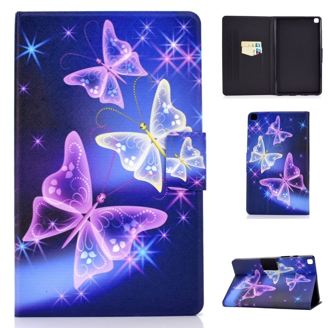Wigento Tablet-Hülle Für Samsung Galaxy Tab A7 T500 / T505 2020 Motiv 61 Tasche Kunst Leder Hülle Etuis