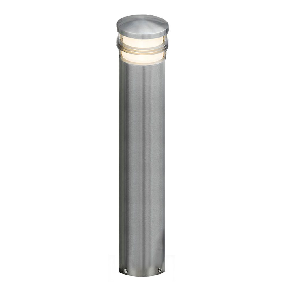 HEITRONIC Außen-Stehlampe, Leuchtmittel nicht inklusive, Außenlampe Wegelampe Stehleuchte Garten IP44 Edelstahl silber E27 60cm
