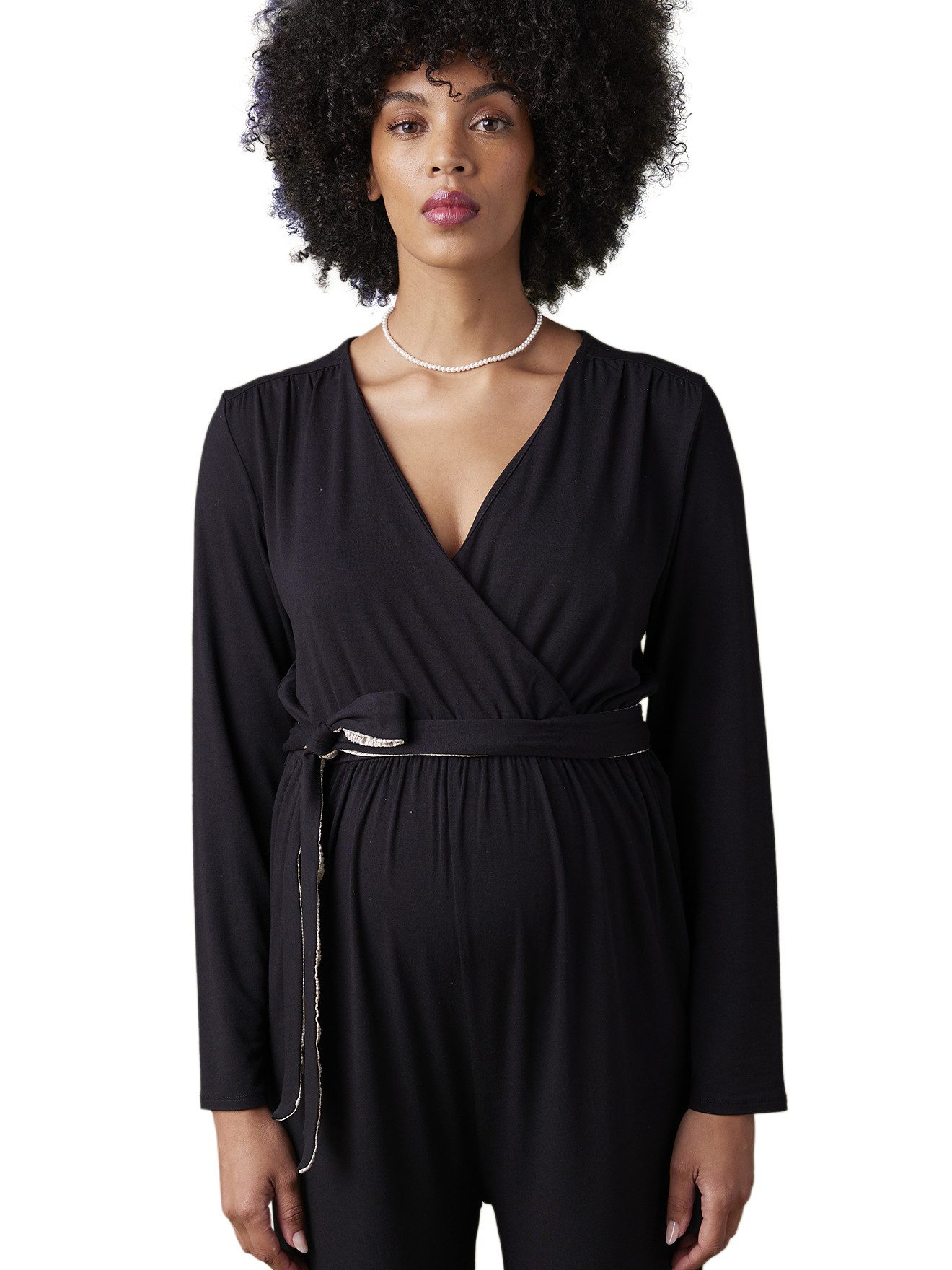 Jumpsuit Weiter Umstands-Jumpsuit mit Wende-Gürtel