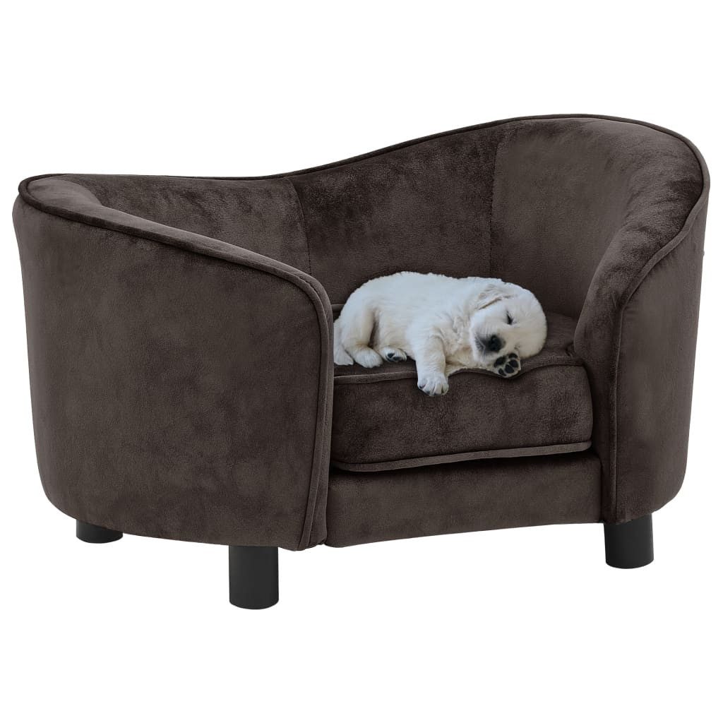 vidaXL Hundekorb NA Hundesofa Braun 69x49x40 cm Plüsch