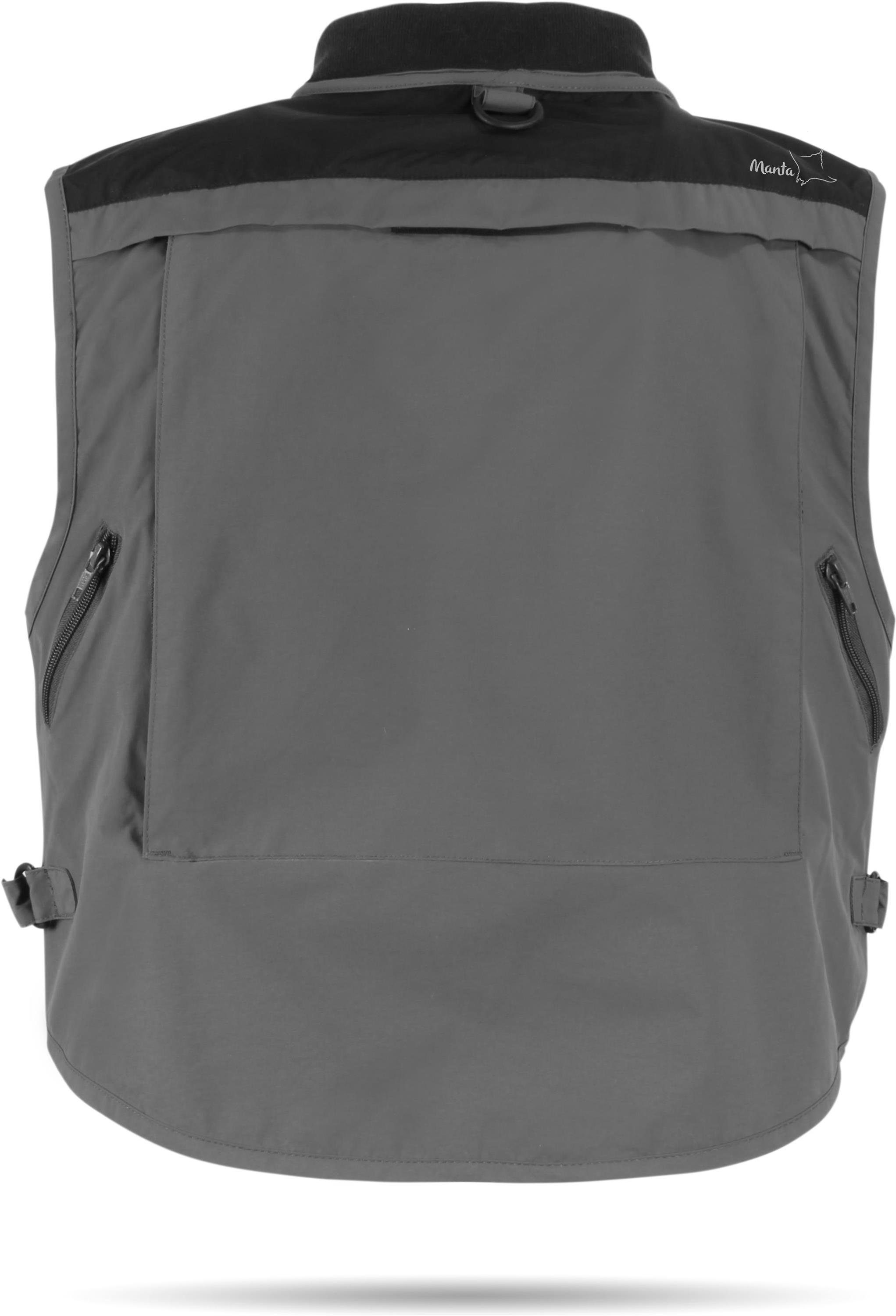 normani Funktionsweste Herren Anglerweste Manta Jagdweste Outdoorweste Multifunktionsweste Anglerweste