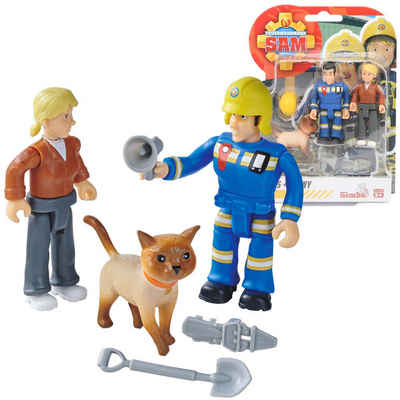 Feuerwehrmann Sam Spielfigur Elvis, Penny, Katze Spiel-Figuren Set Feuerwehrmann Sam