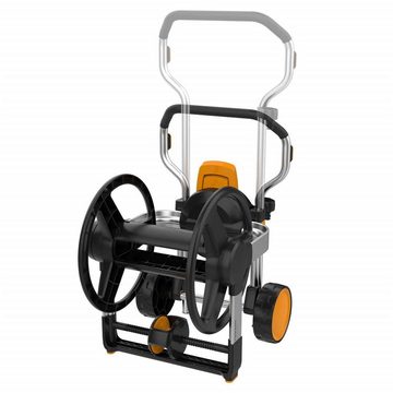 Fiskars Schlauchtrommel Schlauchtrommel XL Manuell, Schlauchaufroller ohne Schlauch, (Gartenschlauch Trommel, Schlauchwagen), Automatisches Aufrollen, Gartenschlauch Trommel