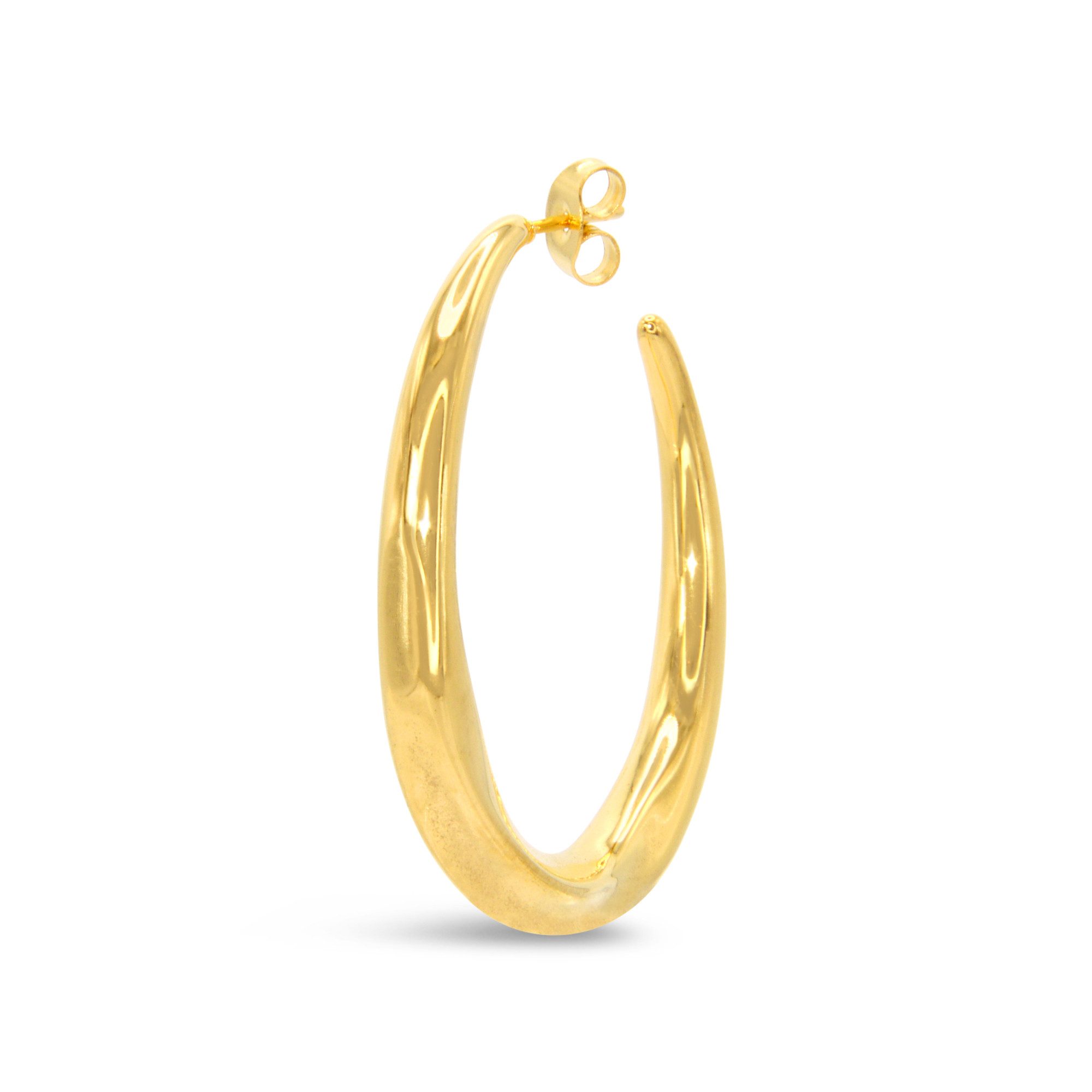 Ars-Argenti Paar Creolen Sexy Creolen Ohrringe - 18K doppelt vergoldet inkl. Geschenkbox (inkl. Schmuckbox), Damen Ohrringe, Hypoallergen, Wasserfest, Nickelfrei