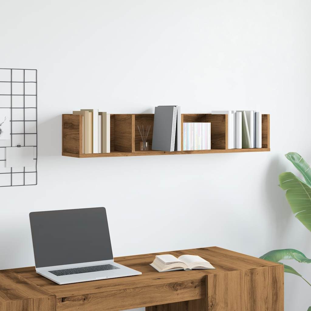 vidaXL Regal CD-Wandregal Artisan-Eiche 100x18x18 cm günstig online kaufen