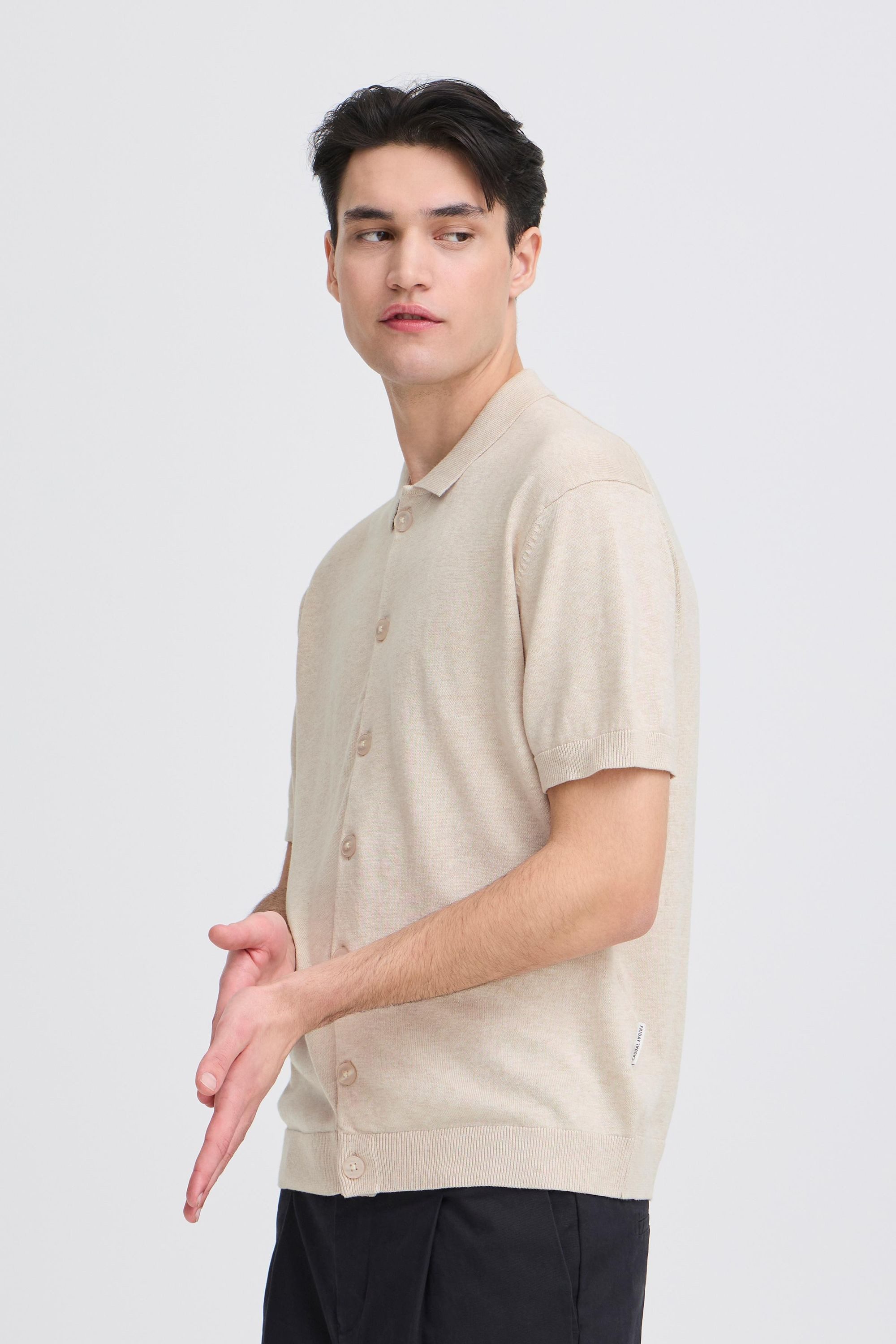 Casual Friday Kurzarmhemd CFBells Basic Strick Polohemd