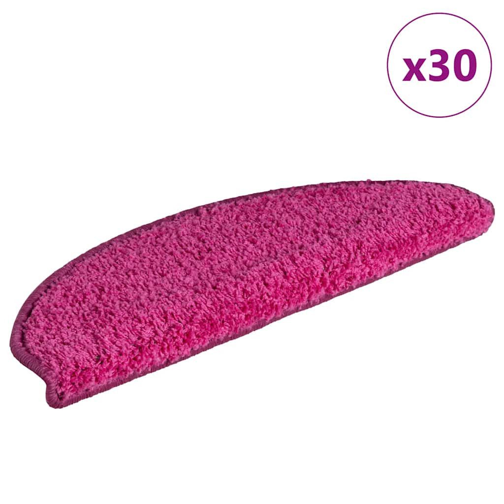 vidaXL Stufenmatte Stufenmatten 30 Stk. 65x21x4 cm Rosa Halbrund Groß, Rechteckig, Höhe: 4 mm