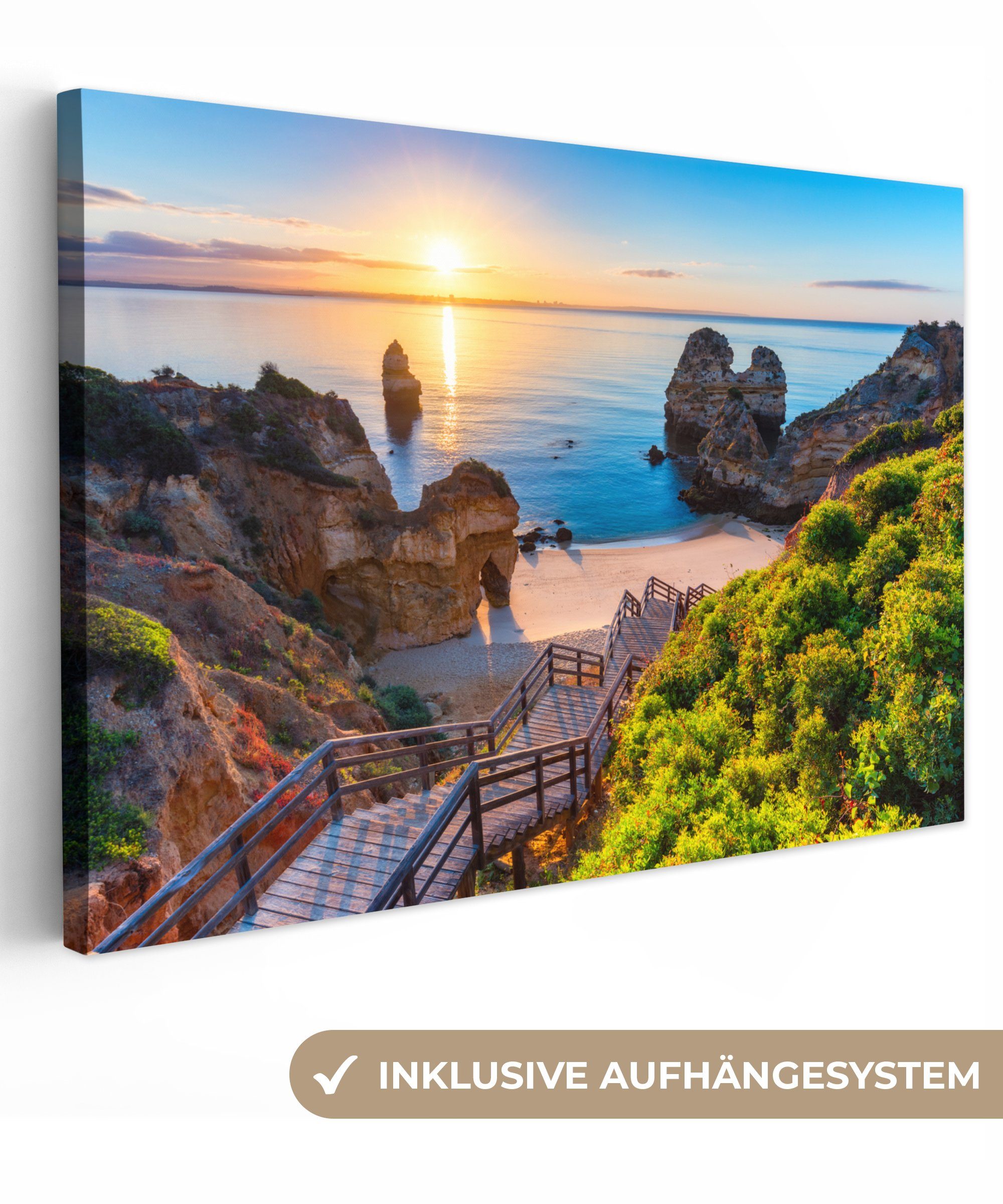 OneMillionCanvasses® Leinwandbild Strand - Meer - Portugal, Fotodruck (1 St günstig online kaufen
