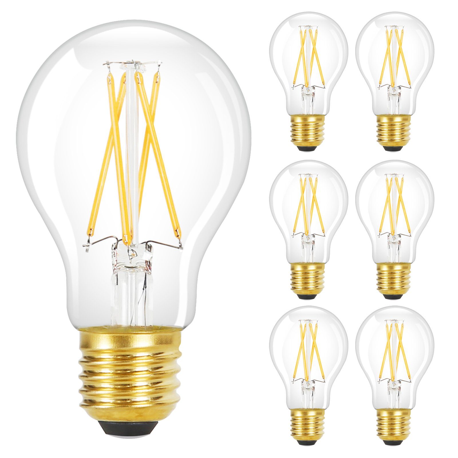 ZMH LED-Leuchtmittel A60 Vintage edison Light Bulb 2700K Schlafzimmer, E27, günstig online kaufen