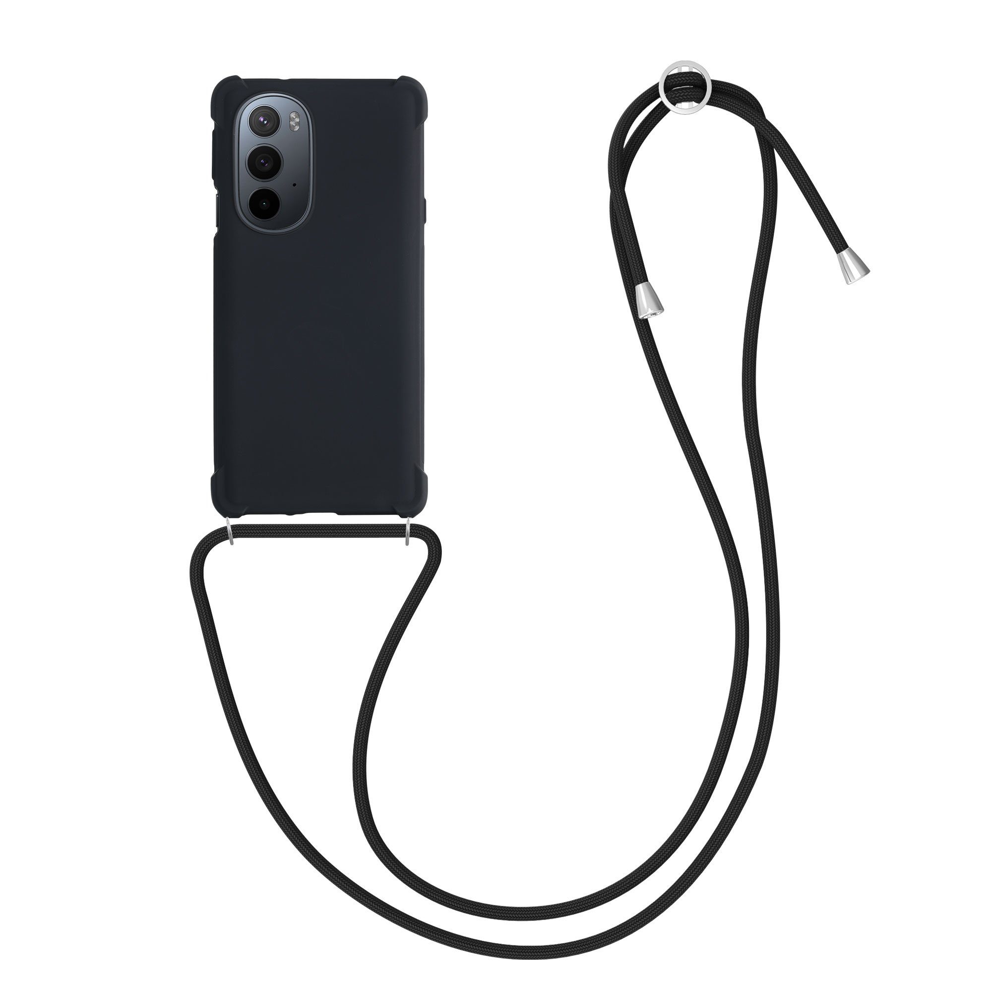 kwmobile Handyhülle »Hülle für Motorola Edge 30 Pro / Edge Plus 2022 / Edge  X30«, mit Metall Kette zum Umhängen - Silikon Handy Cover Case Schutzhülle