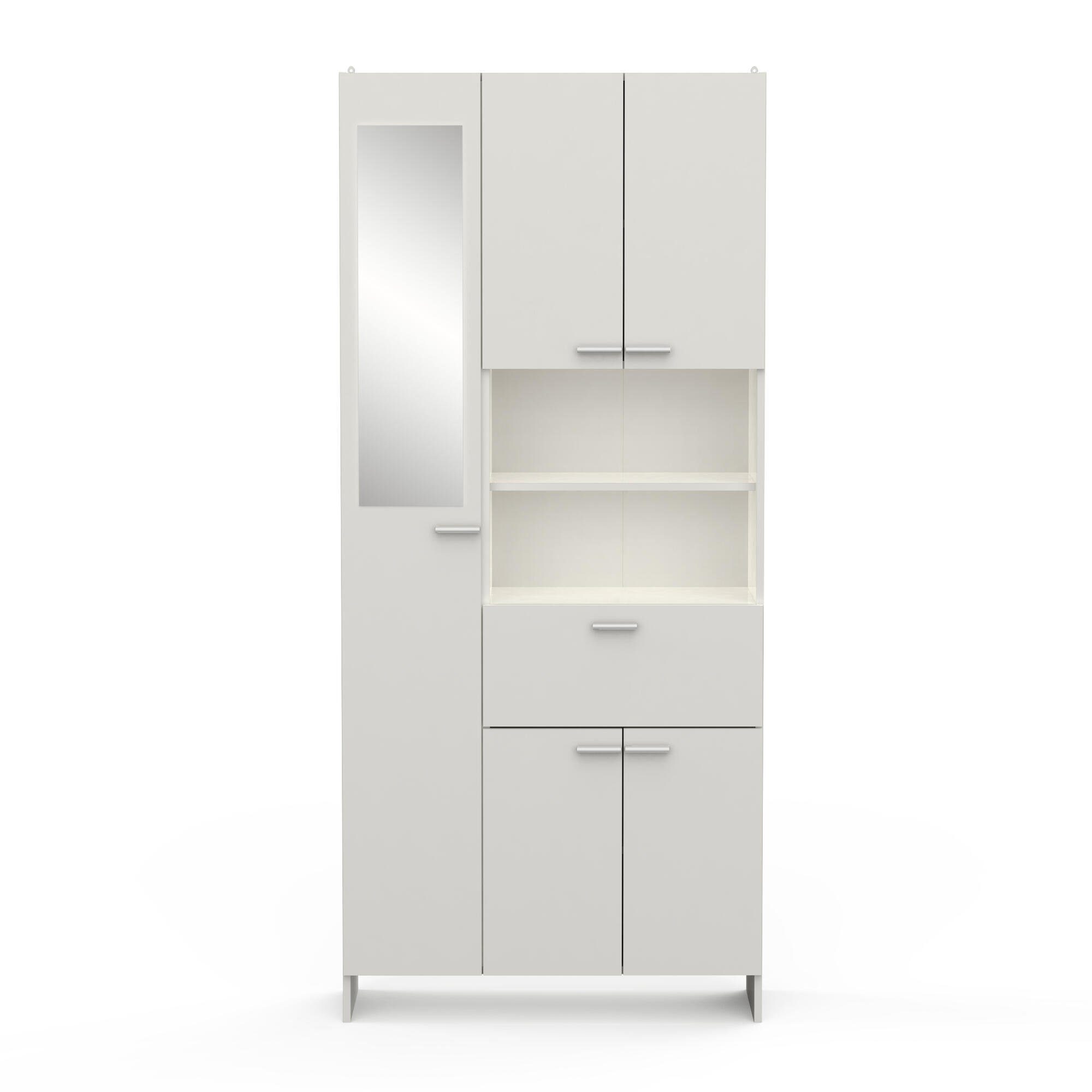 habeig Badezimmerspiegelschrank Badschrank weiß Hochschrank Spiegel günstig online kaufen