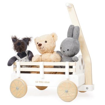 LeNoSa Puppenwagen Pull Along Bollerwagen • pädagogischer Holz-Nachziehwagen für Kinder, (1-tlg)