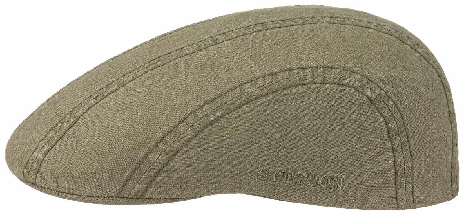 Stetson Flat Cap Madison Bio-Baumwolle Khaki aus Organic