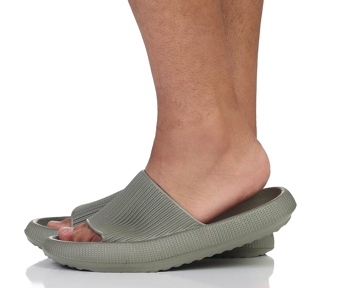 simaranda Herren Damen Schlappen 4446 44-45 Olive Schlappen