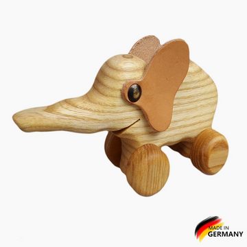 Madera Spielzeuge Greifspielzeug Mini Nachziehelefant - helles Holz (packung), Besonders beliebt wenn die ersten Zähne kommen. Made in Germany