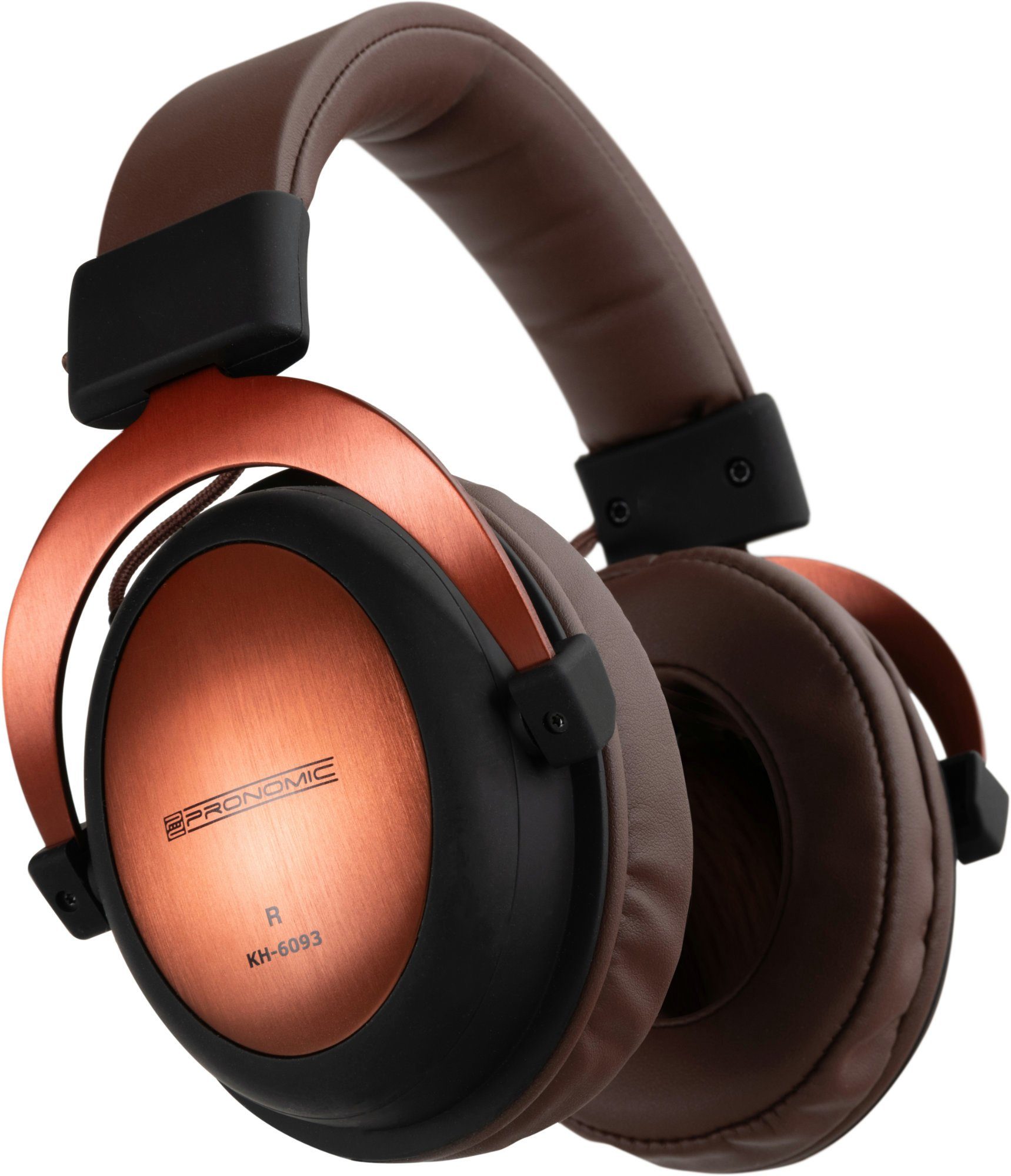 Pronomic Studio-Kopfhörer mit hohem Tragekomfort HiFi-Kopfhörer (ausgewogener Klang mit brillanten Höhen und präzisen Bässen) Kupfer/Braun
