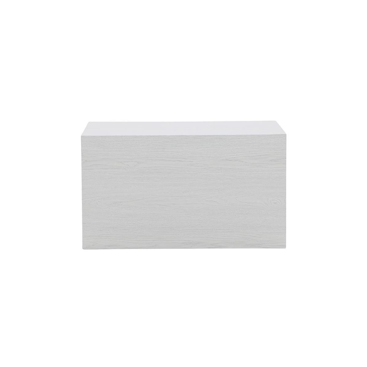 BOURGH Couchtisch YORK - Wohnzimmertisch 40x80x60 - moderner Beistelltisch whitewash