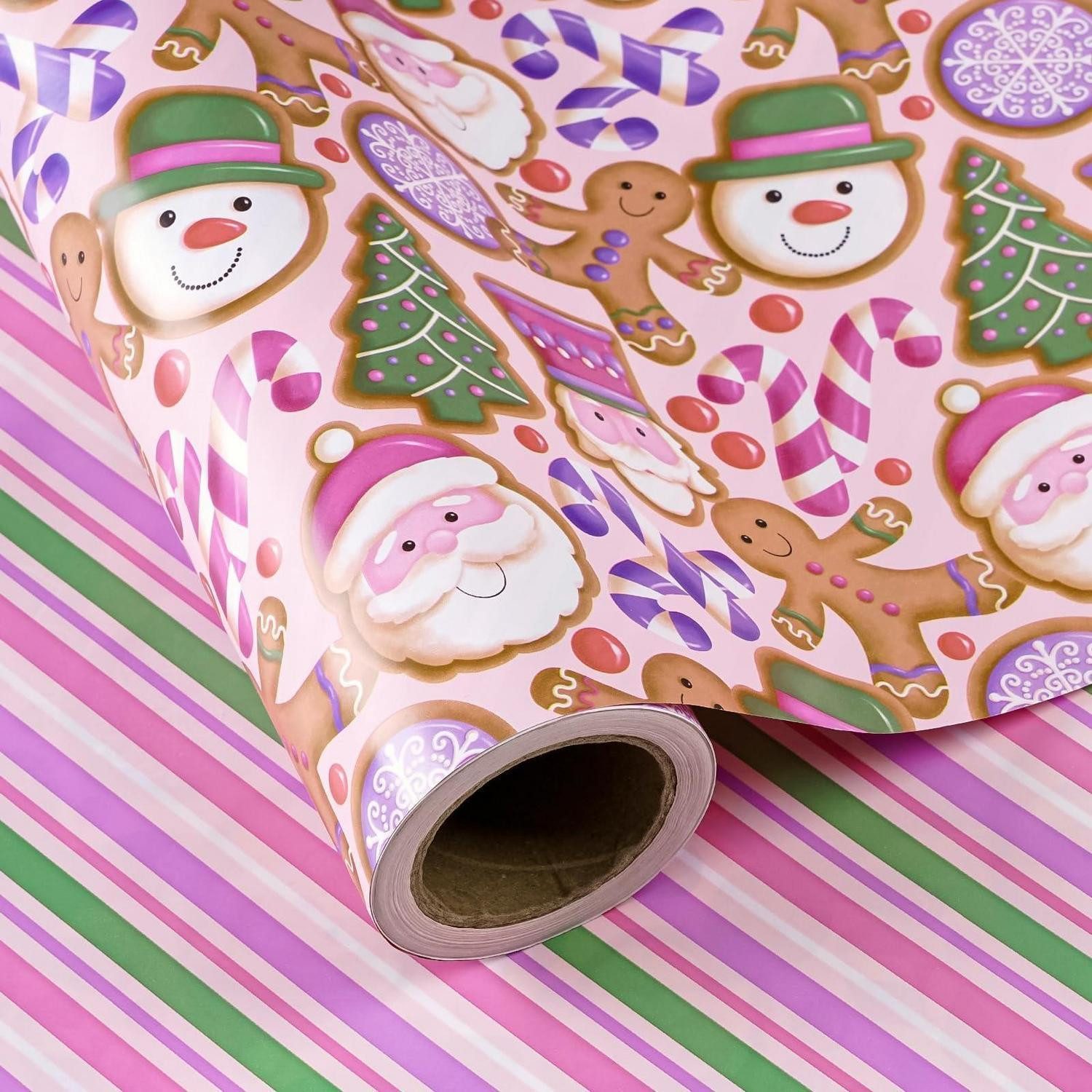 LuxusKollektion Geschenkpapier Geschenkpapier Lebkuchen & Streifen 43,2cm x 10m