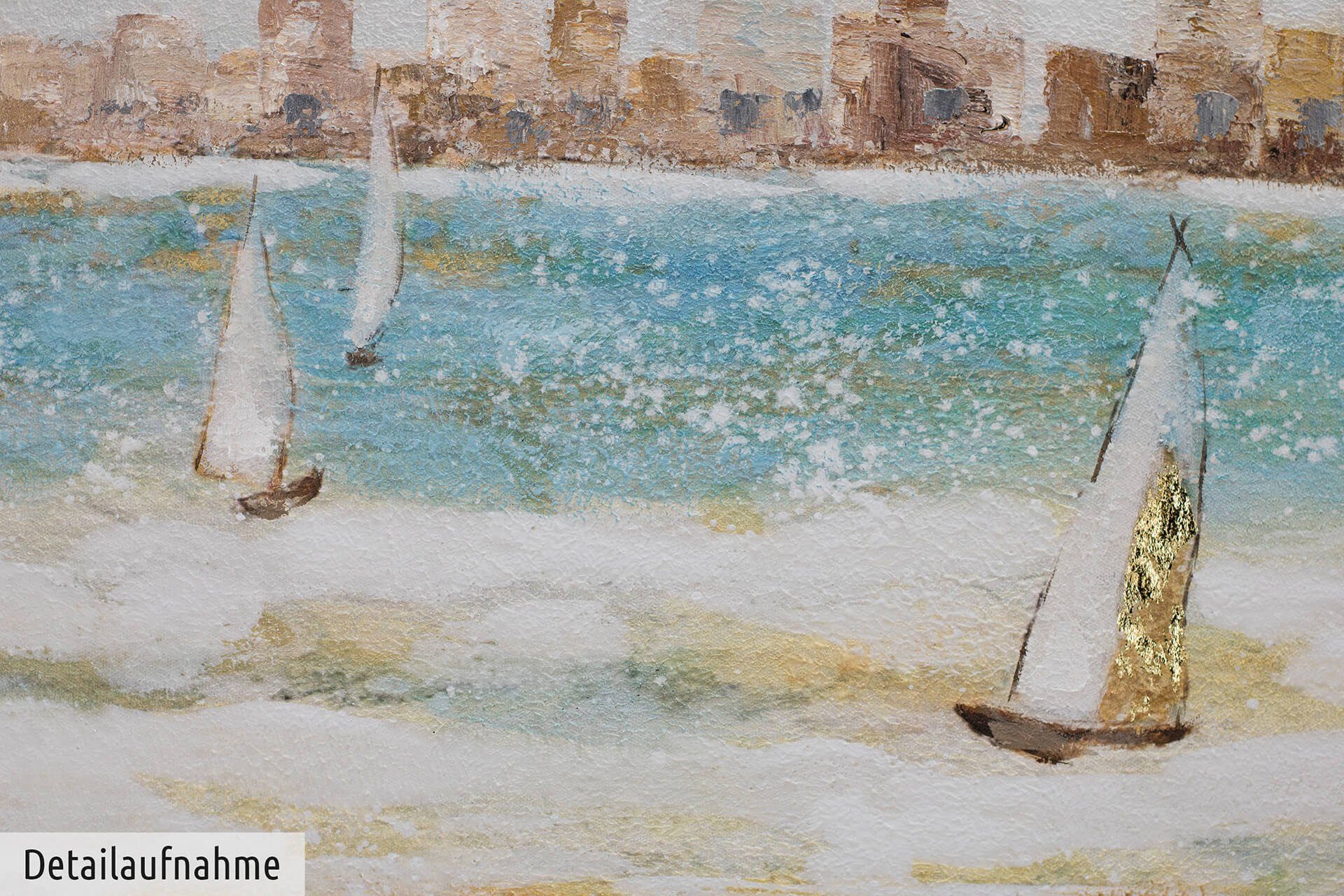 KUNSTLOFT Gemälde Sailor's Race 120x80 cm, Leinwandbild 100% HANDGEMALT Wandbild Wohnzimmer