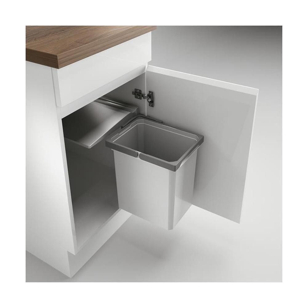 Naber Mülleimer Abfallsammler Cox® Beep 450, für Schwenktechnik, hellgrau, 15,5 l