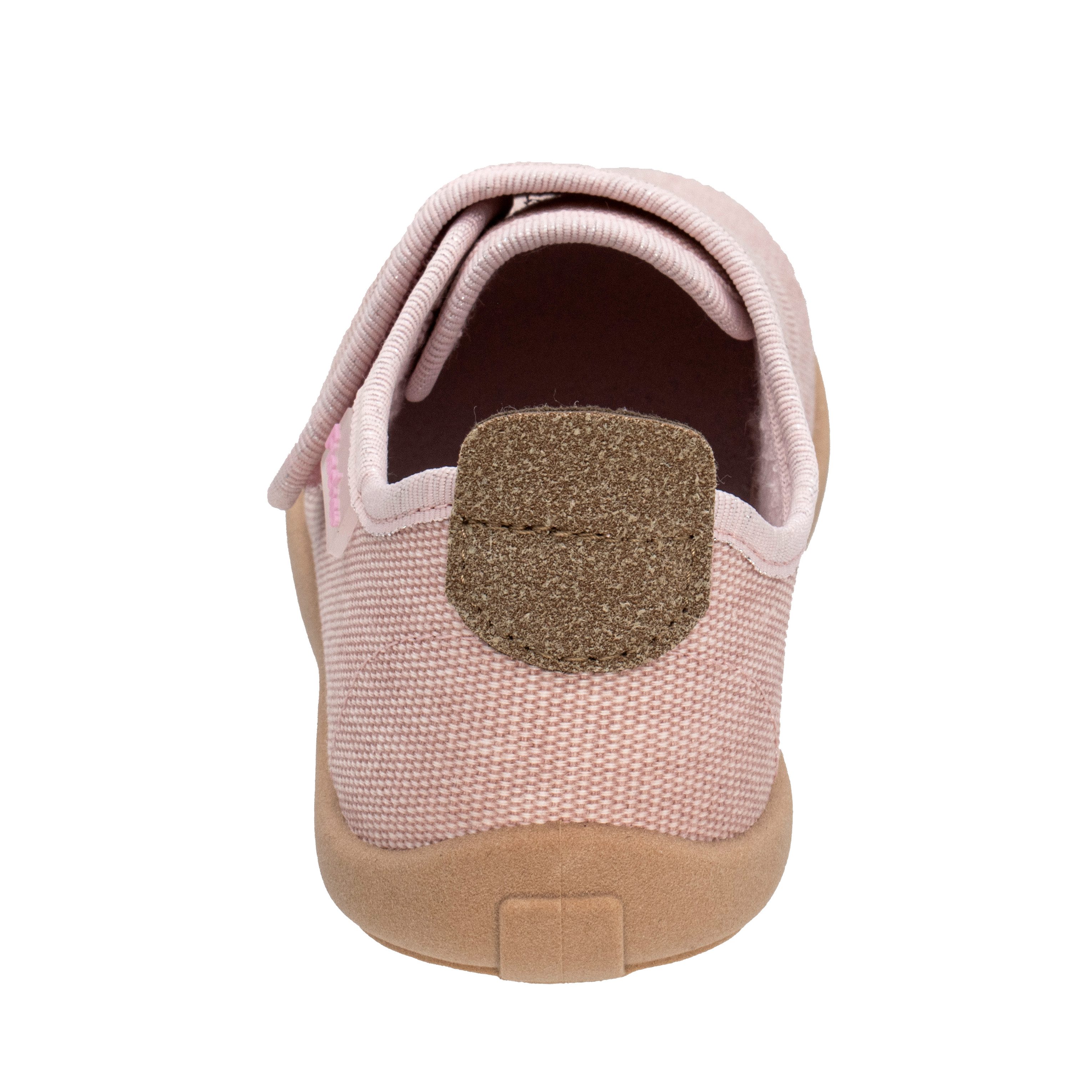 Fischer-Markenschuh Softer Hausschuh für Kinder, aus Baumwollleinen, mit Frotteefutter, Klettverschluss – Bild 5 von 5