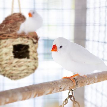 relaxdays Vogelhaus Vogelnest für Käfig Pilz-Form