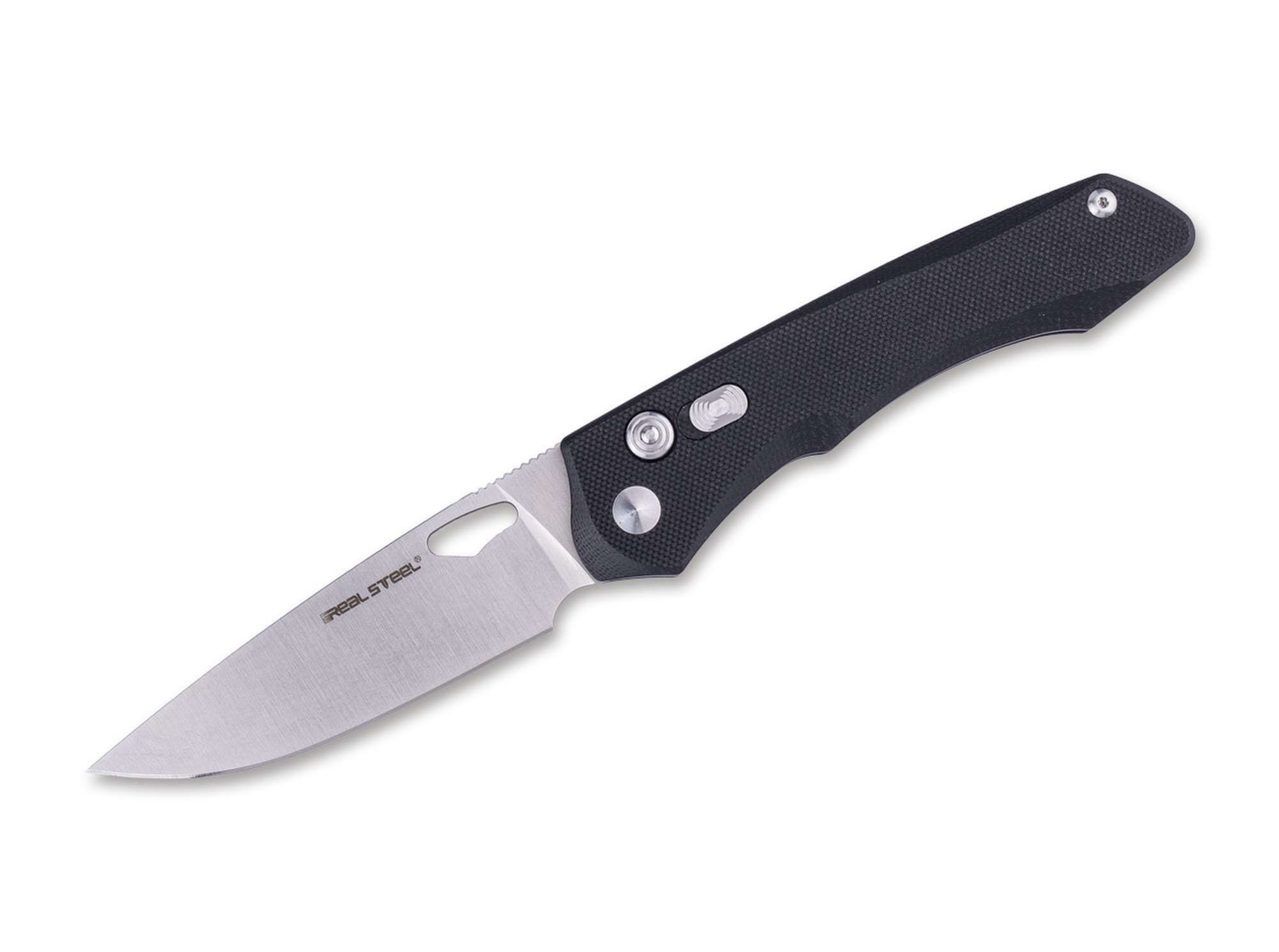 Real Steel Taschenmesser Real Steel Griffin Pro G10 Black Satin