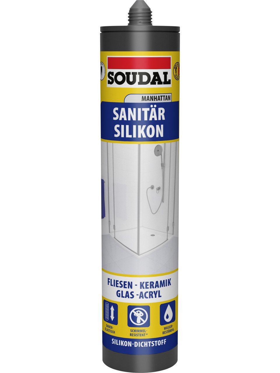 SOUDAL Silikon Soudal Sanitär-Silikon manhattan 300 ml