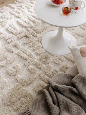 Hochflor-Teppich Tibo, benuta, rechteckig, Höhe: 31 mm, Kunstfaser, Berber, Ethno-Style, Wohnzimmer