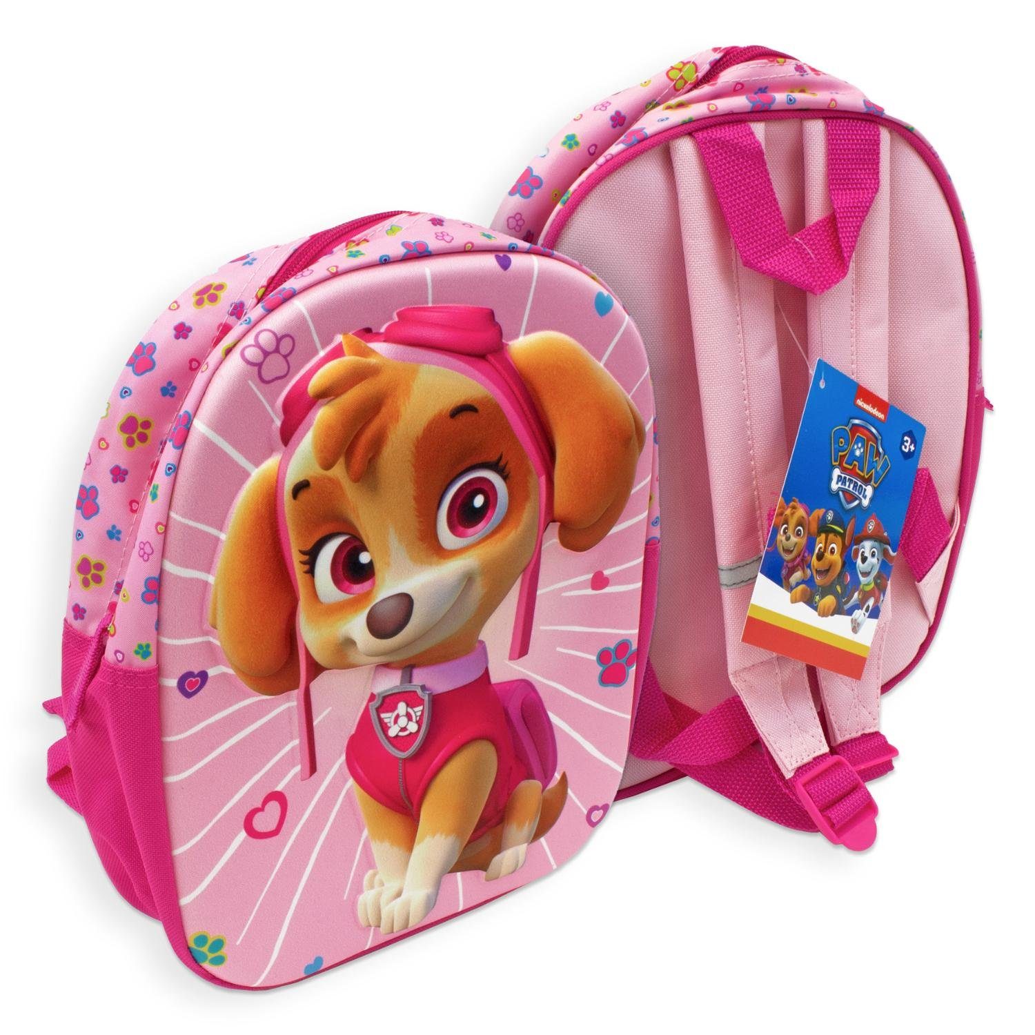Sieber Kinderrucksack PAW Skye Rucksack rosa 3D Effekt