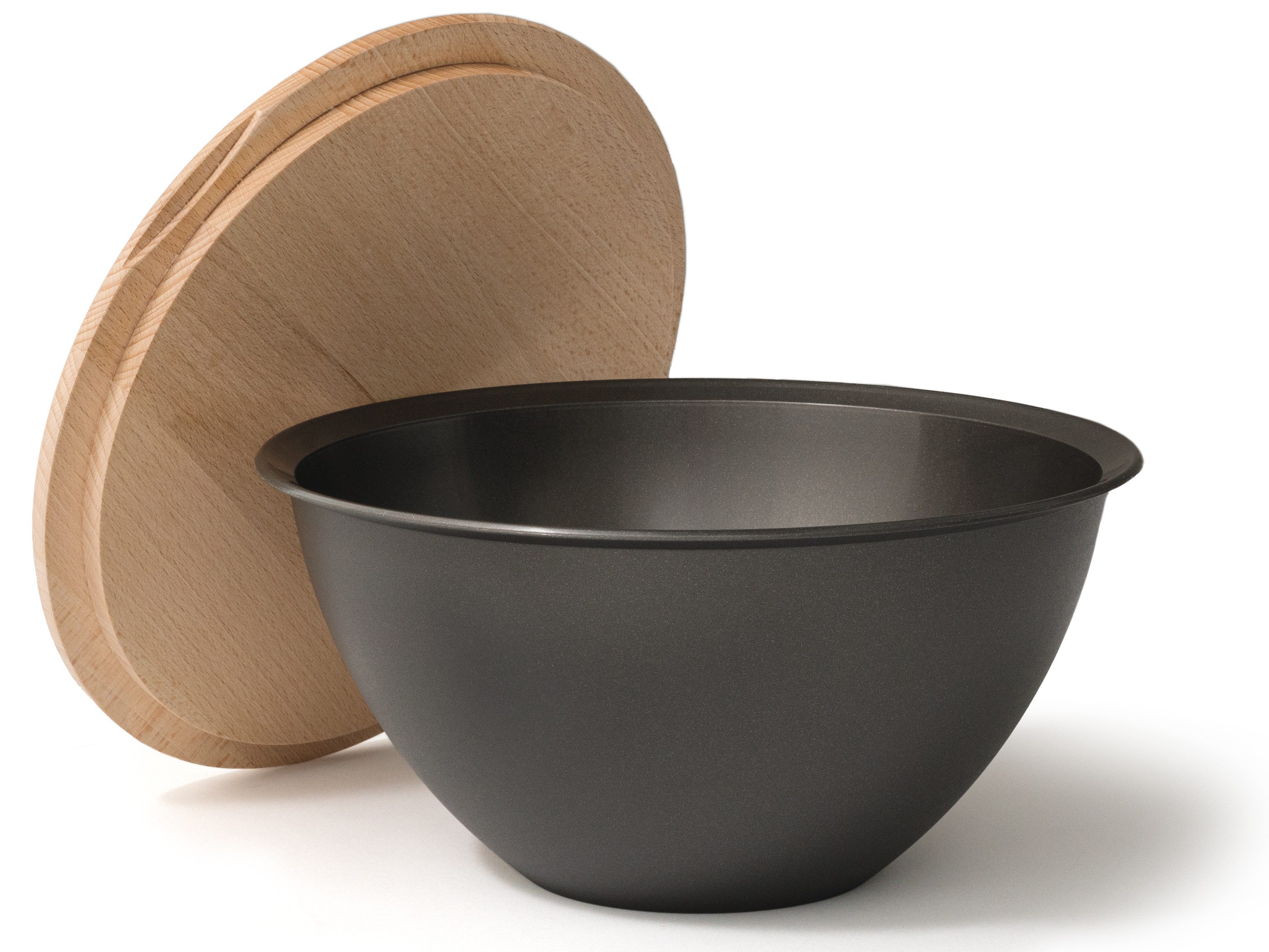 Salatschüssel 4 L Schüssel mit Holzdeckel
